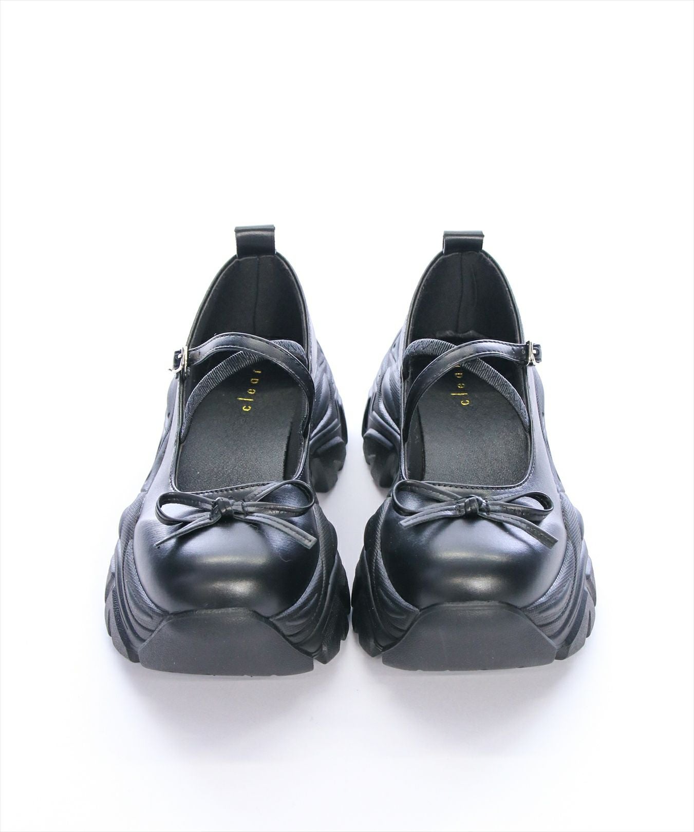 clear≪再入荷≫リボン付き厚底メリージェーンスニーカーサンダル
