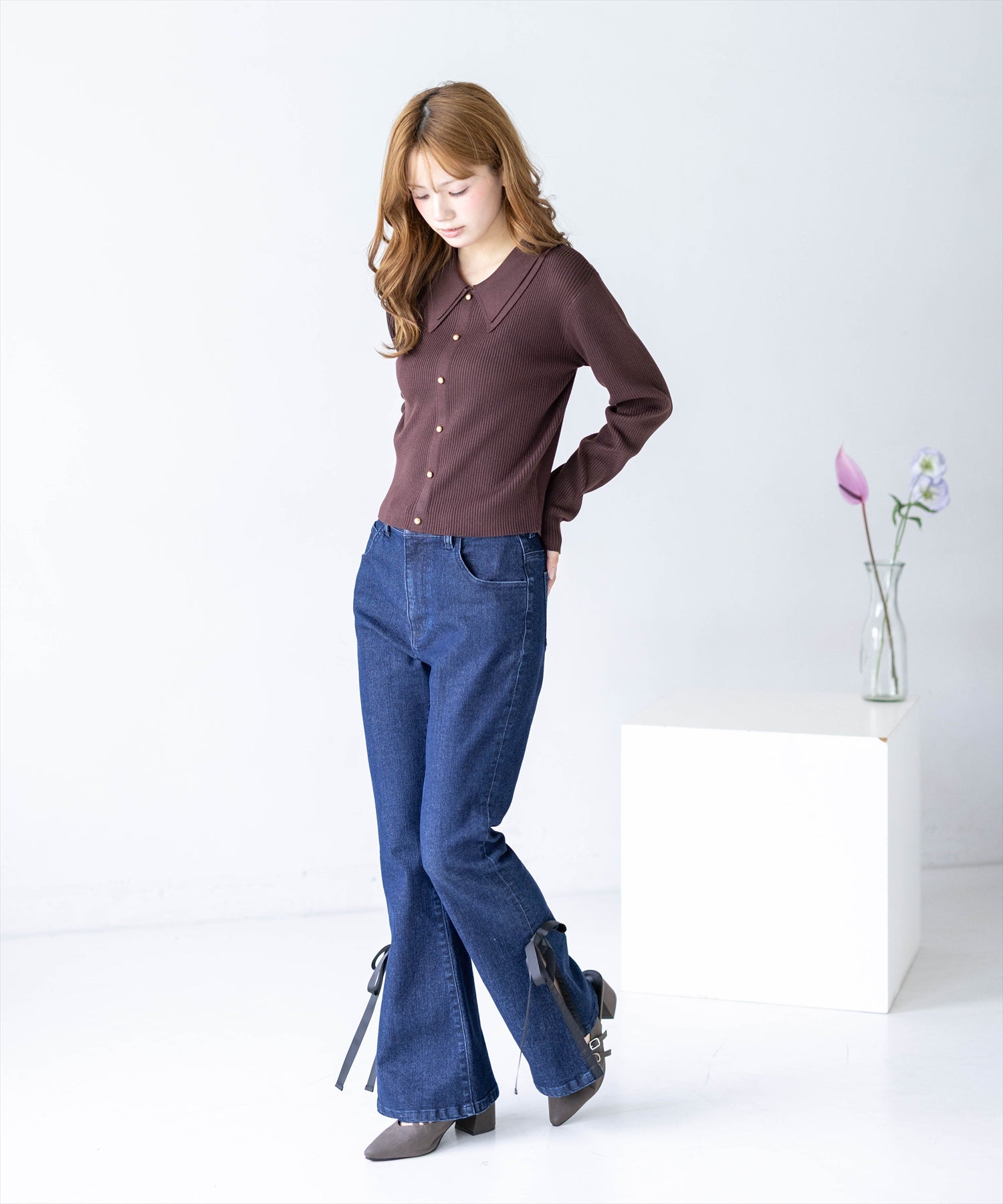 161cm/ブラウン着用