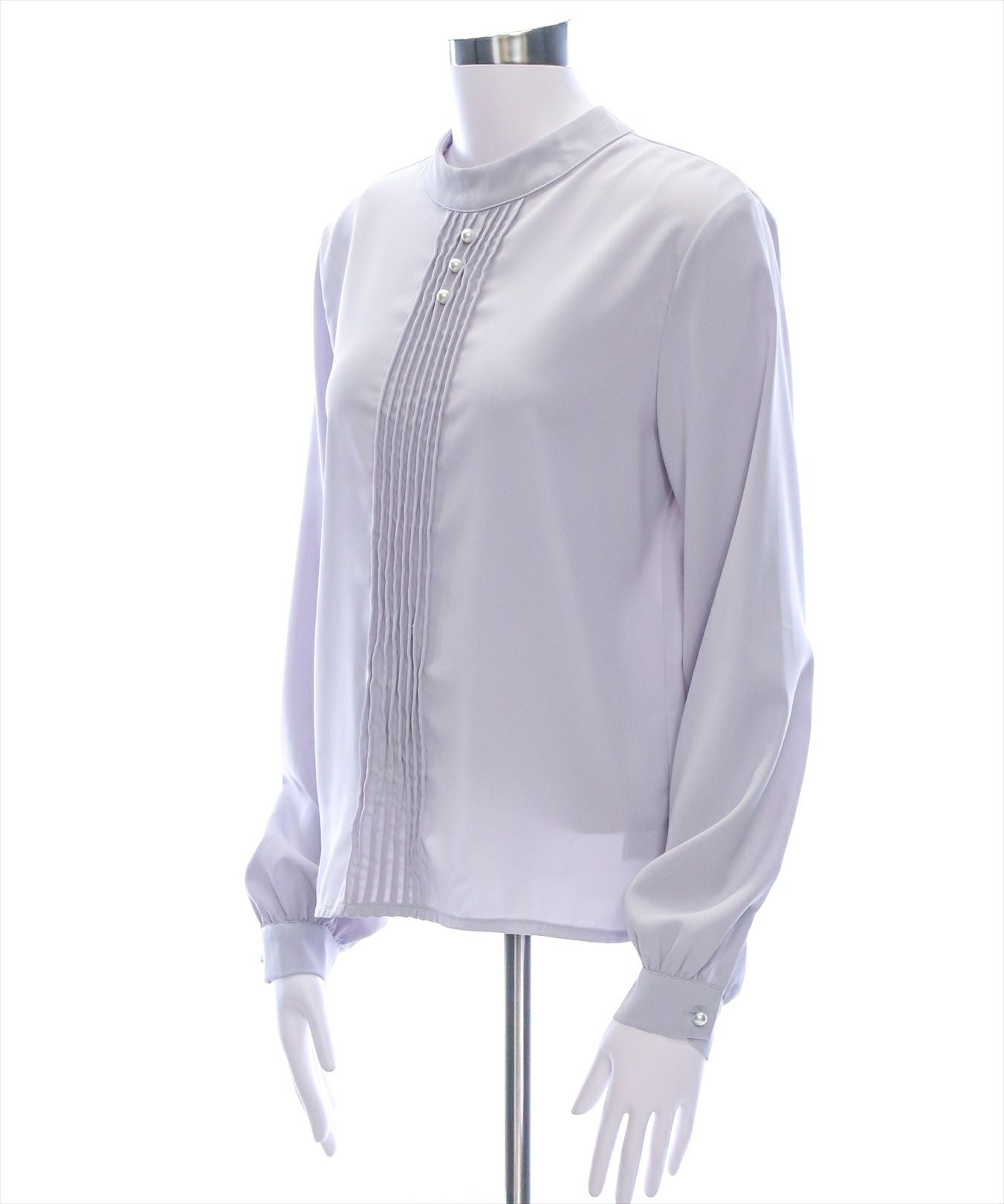 CLEAR BASIC パール付きピンタック長袖ブラウス[CL8988] | レディース