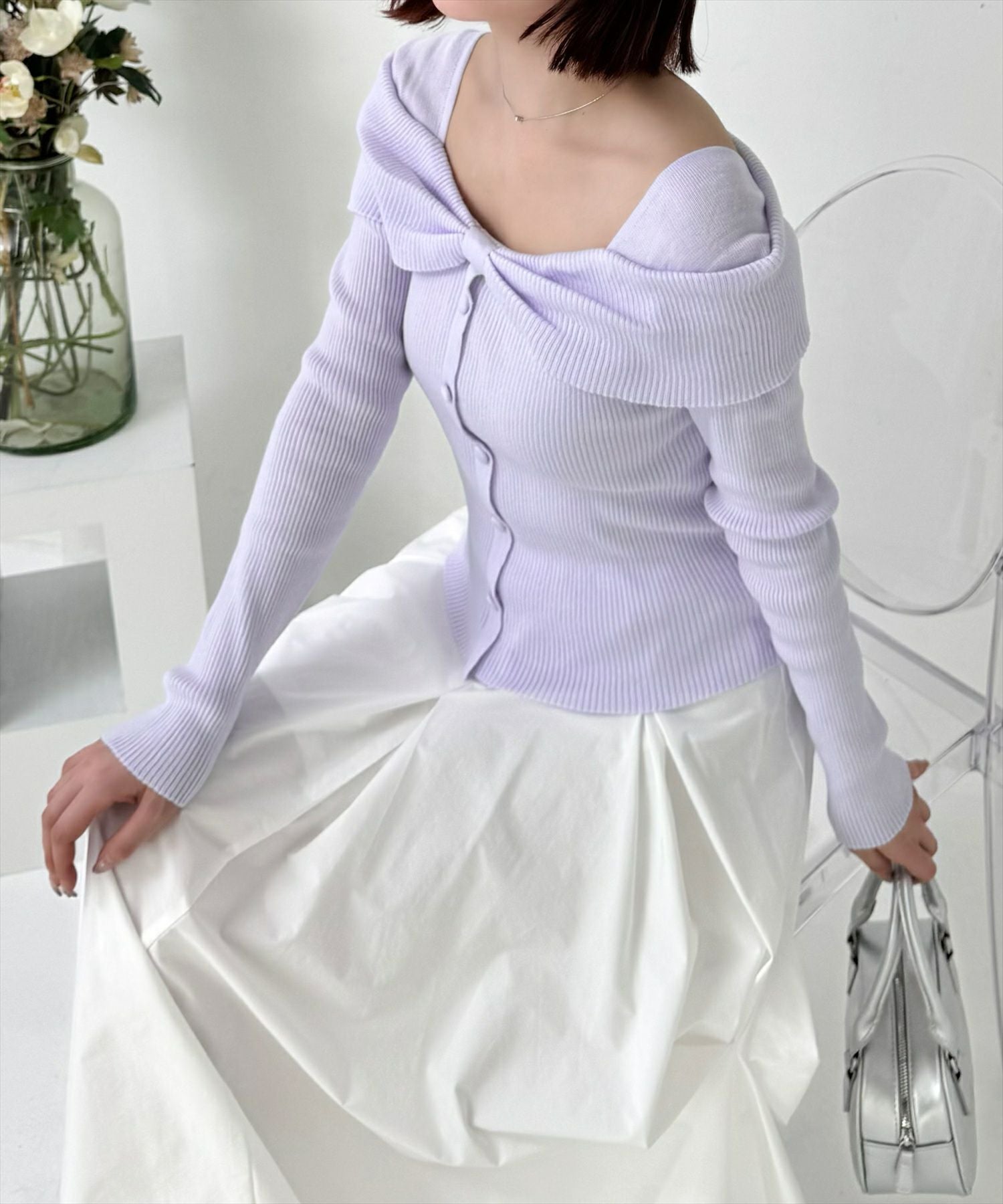 くるみん様　⭐︎専用⭐︎ CLEAR BASIC クルミボタンリボンデザインニット[CL9078] | レディース