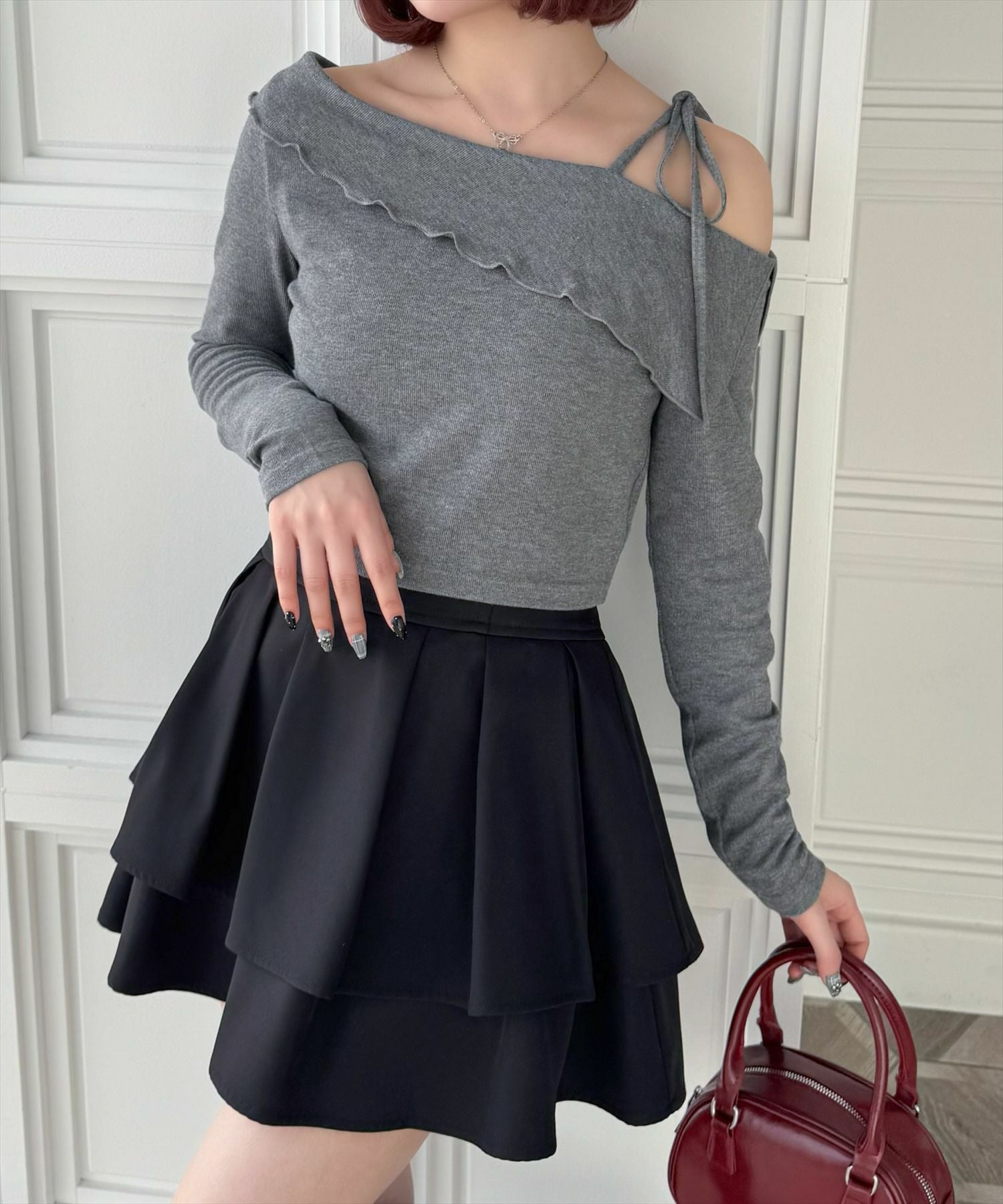 美品 フォクシー  肩リボン トップス 2WAYリボントップス | axes femme -outlet- | axes femme 公式