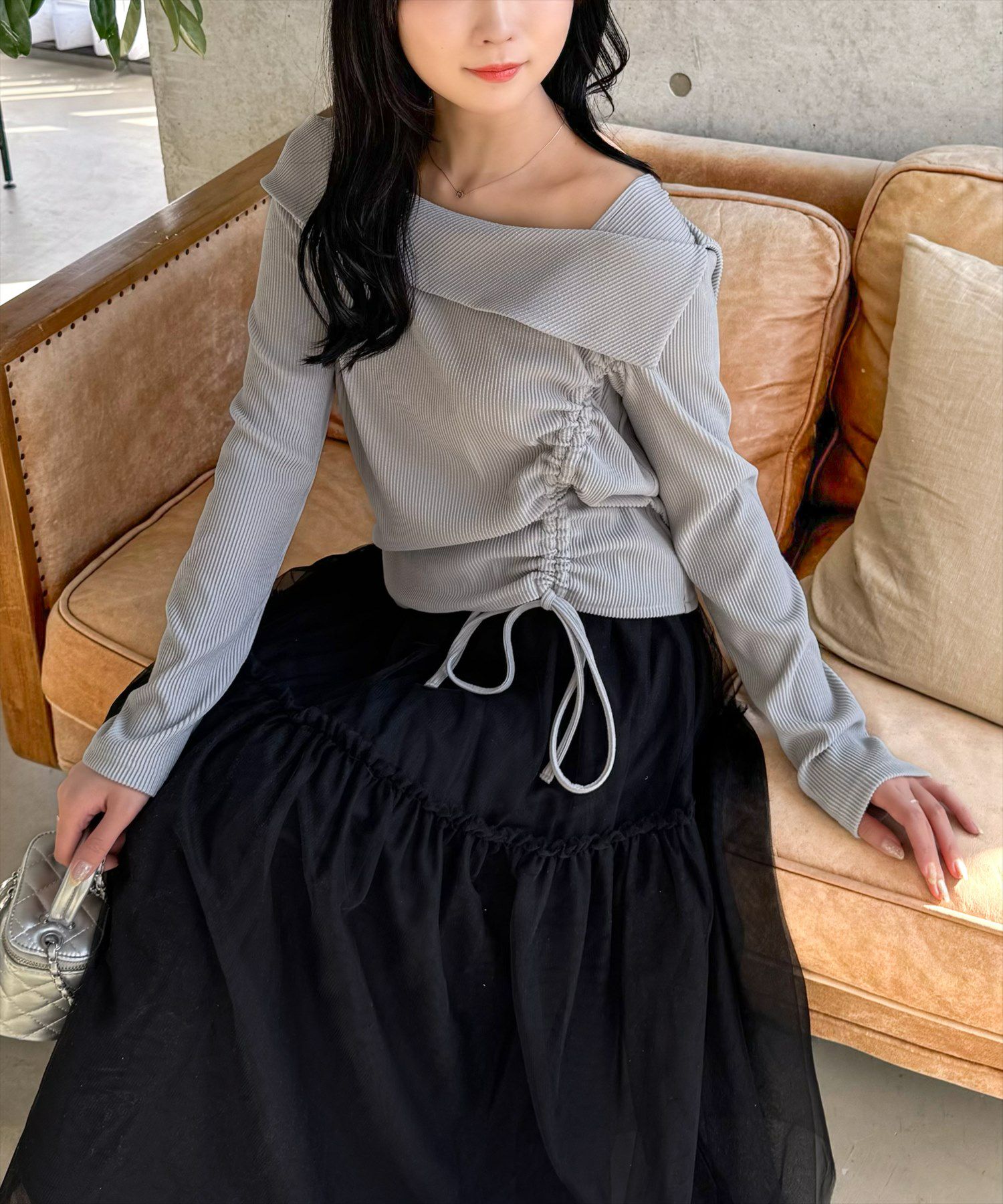 【Eri Koyama様】SEA シー リブロングスリーブ 2way トップス スリーブシアーマーメイドワンピース[品番：MKSW0060809]｜RESEXXY