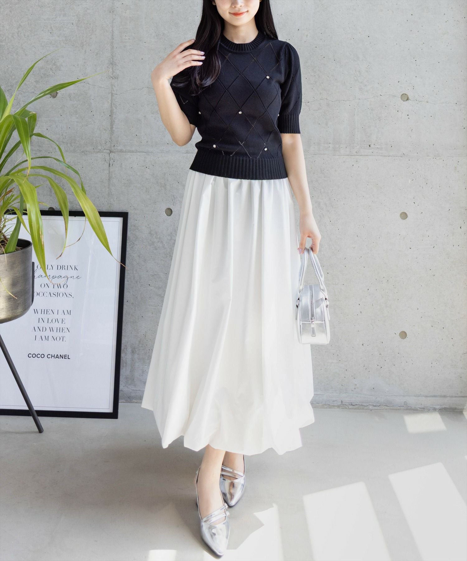 162cm/ブラック着用