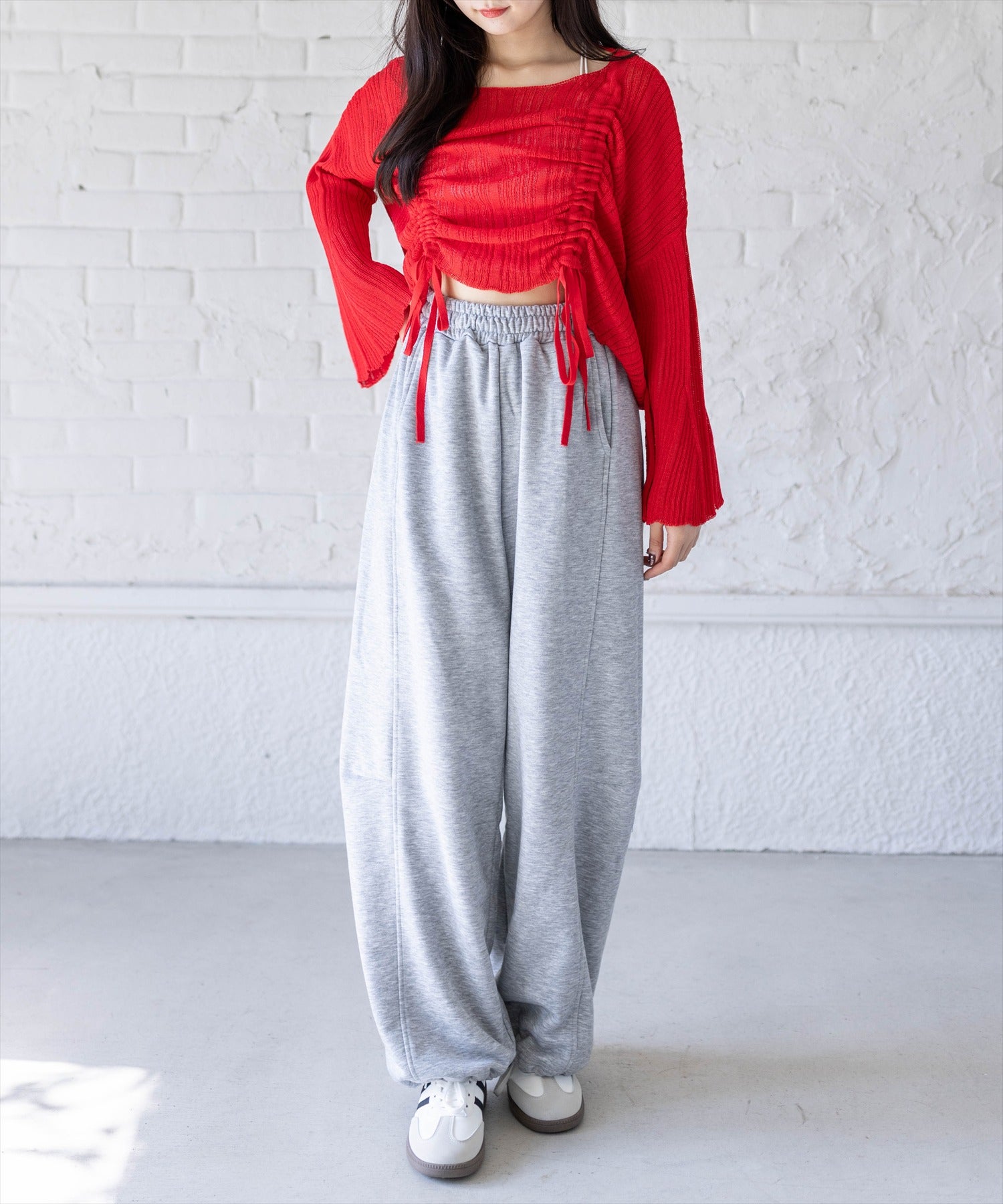 162cm/レッド着用