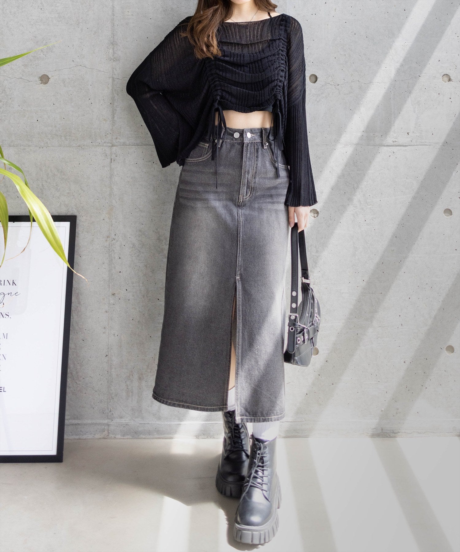 161cm/ブラック着用