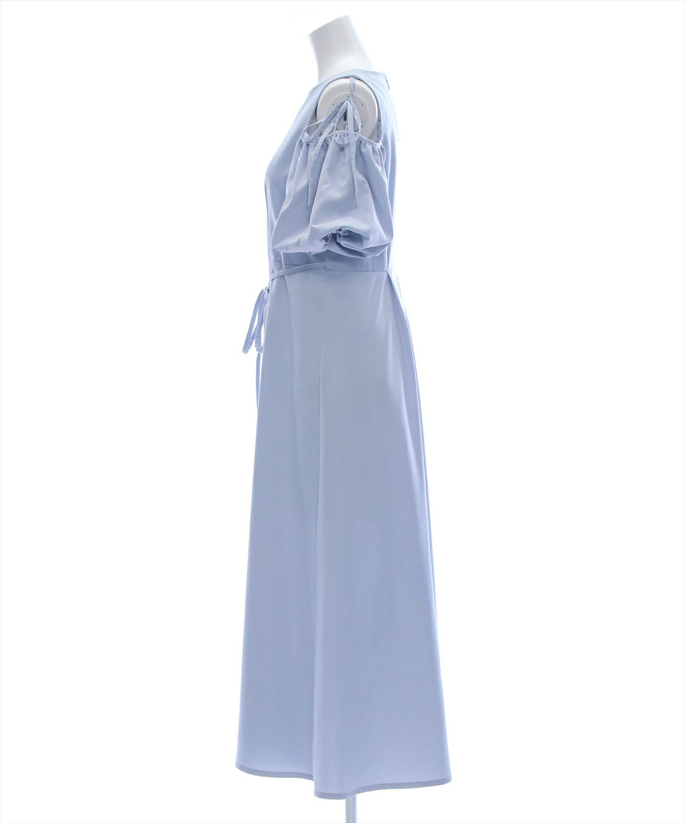CLEAR BASIC 2way袖バルーン半袖ロングワンピース[CL9107