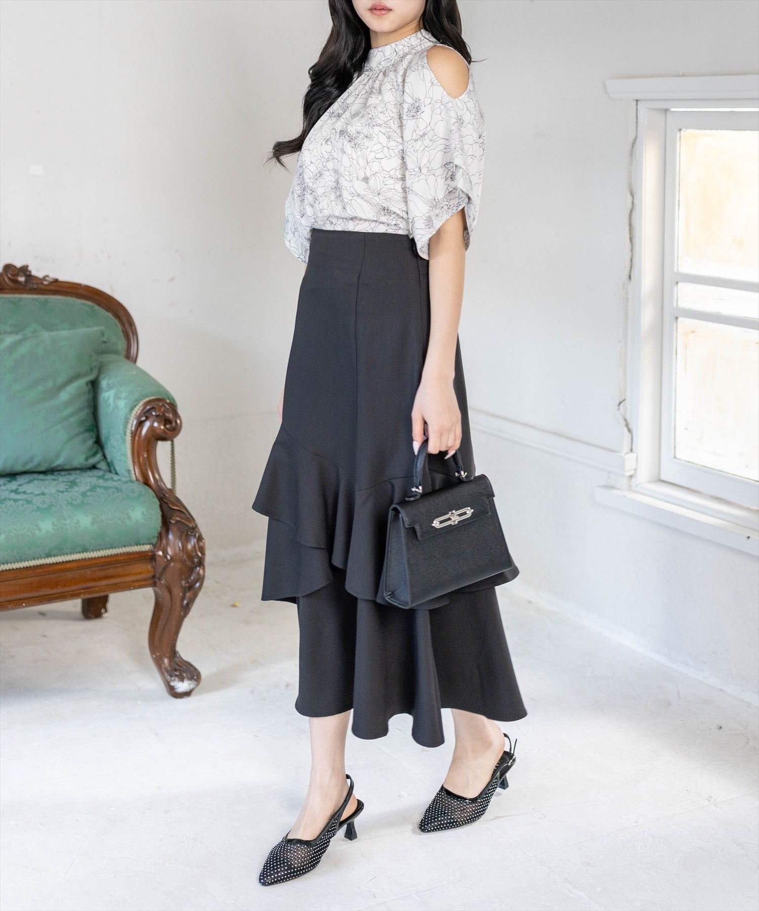 161cm/ブラック着用