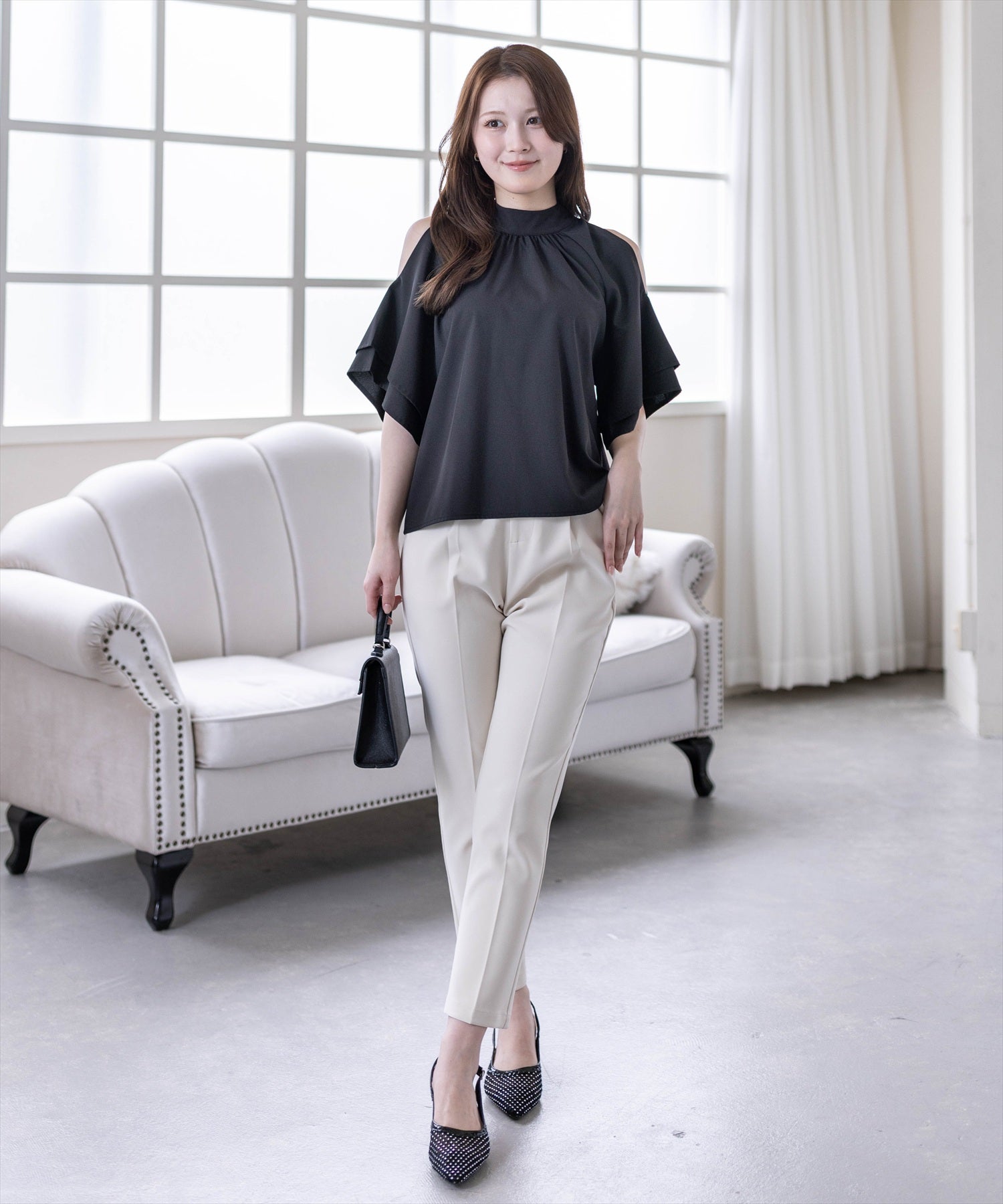 163cm/ブラック着用