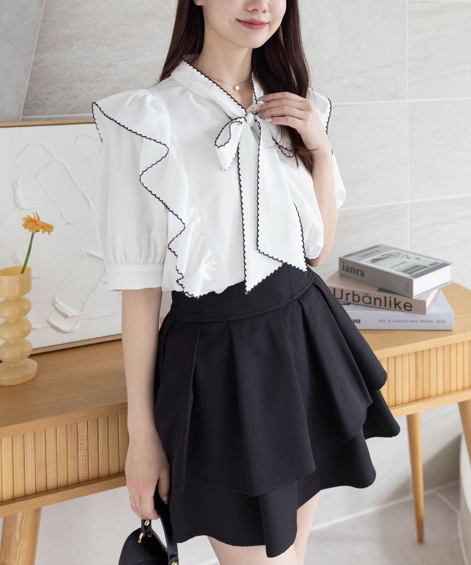 153cm/オフホワイト着用