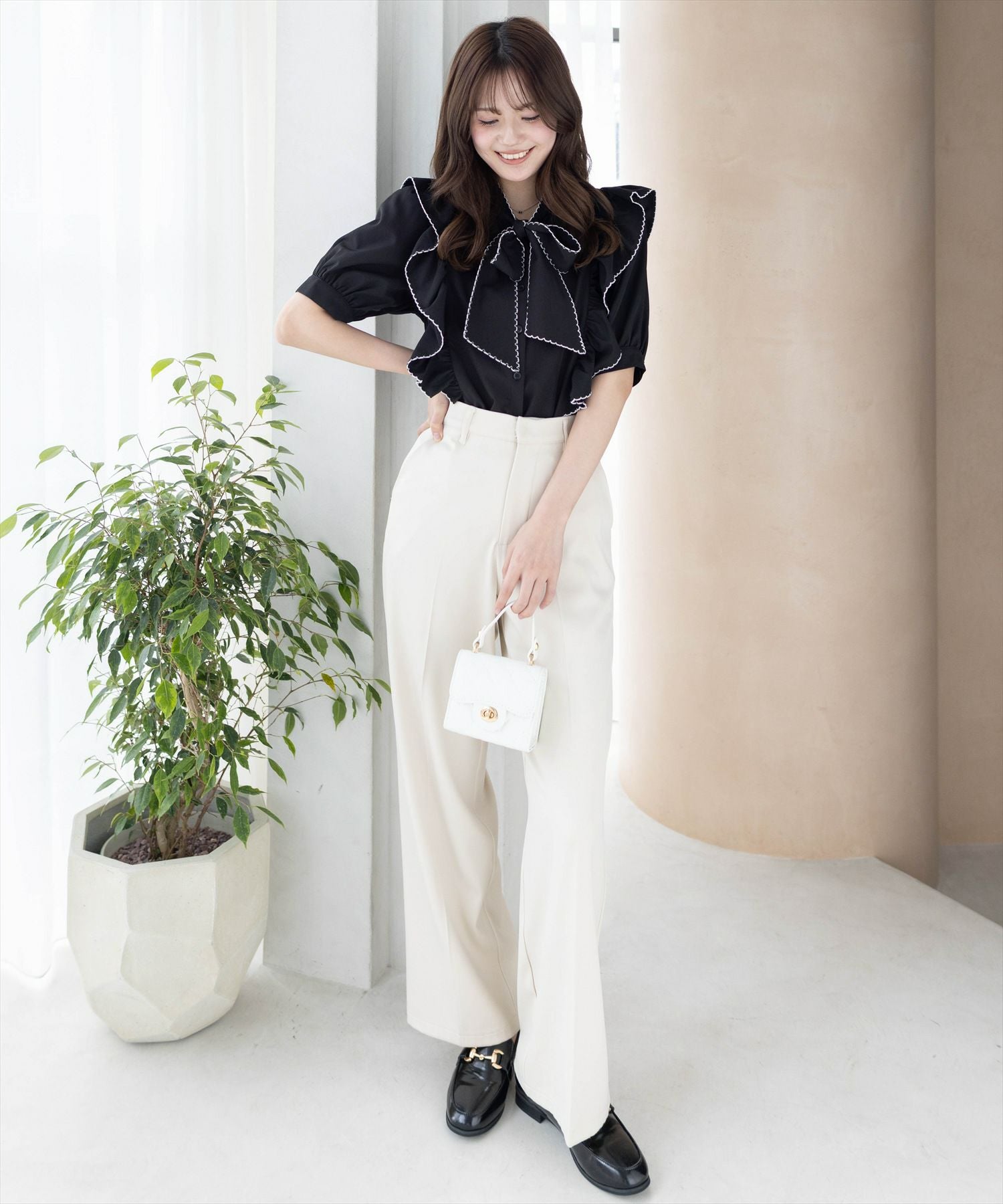 161cm/ブラック着用