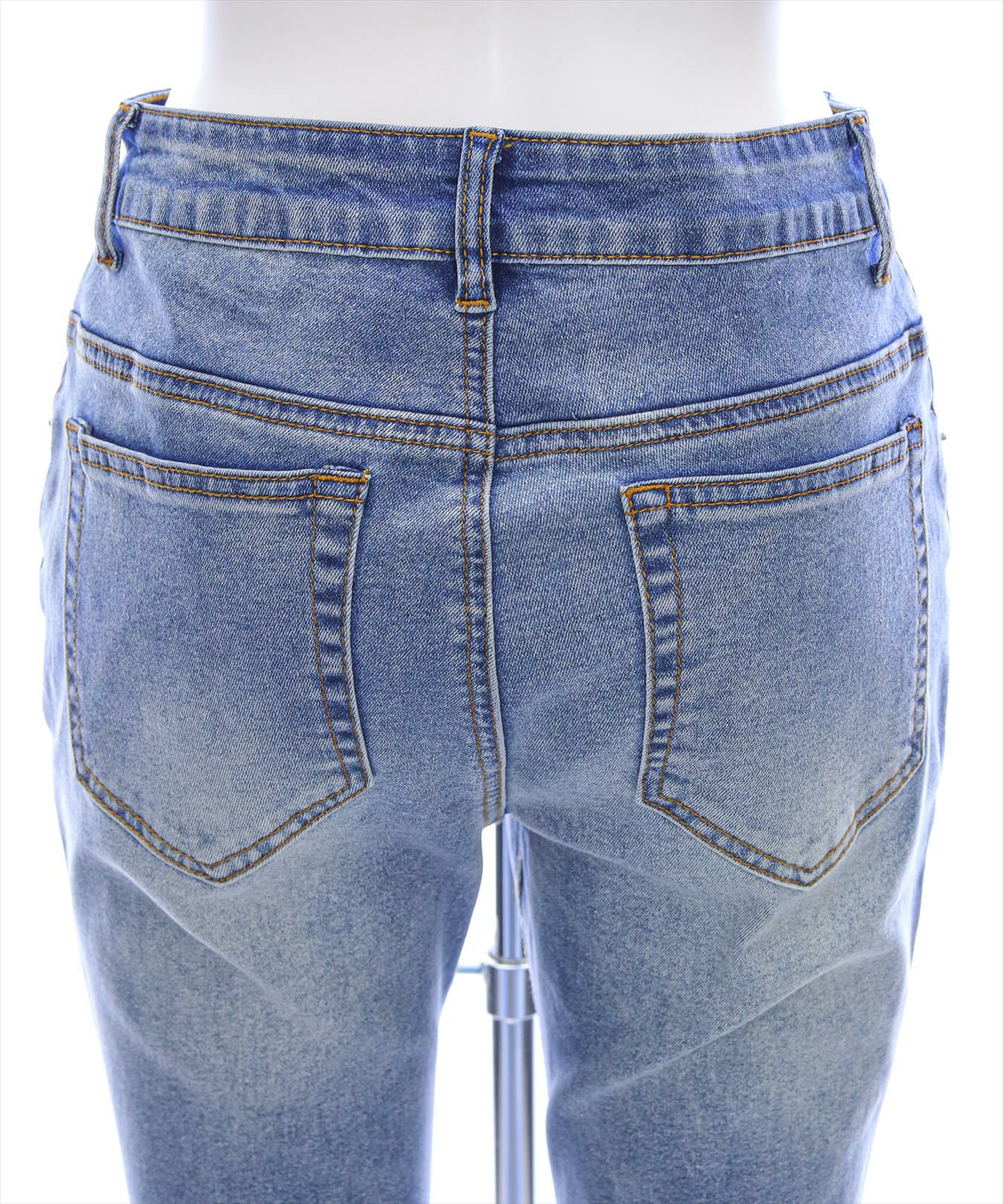 clear≪再入荷≫ミドルライズフリンジフレアデニムパンツ[CL9029