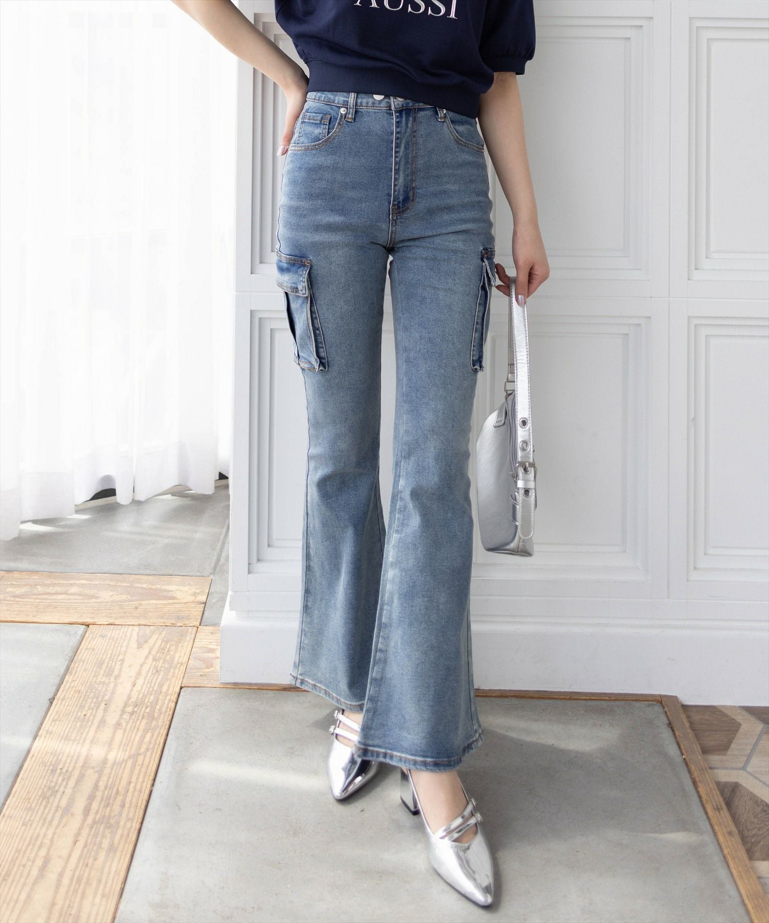 162cm/ブルー着用