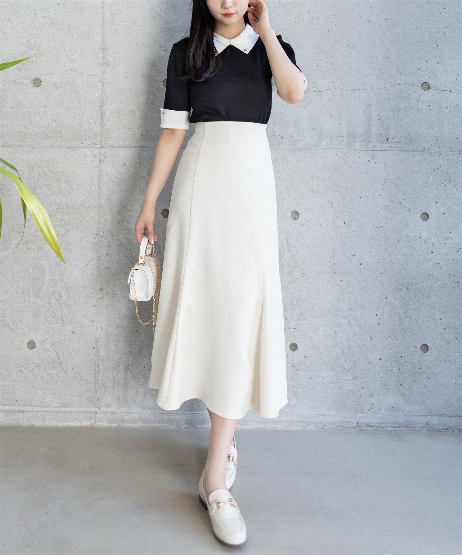 162cm/アイボリー F着用