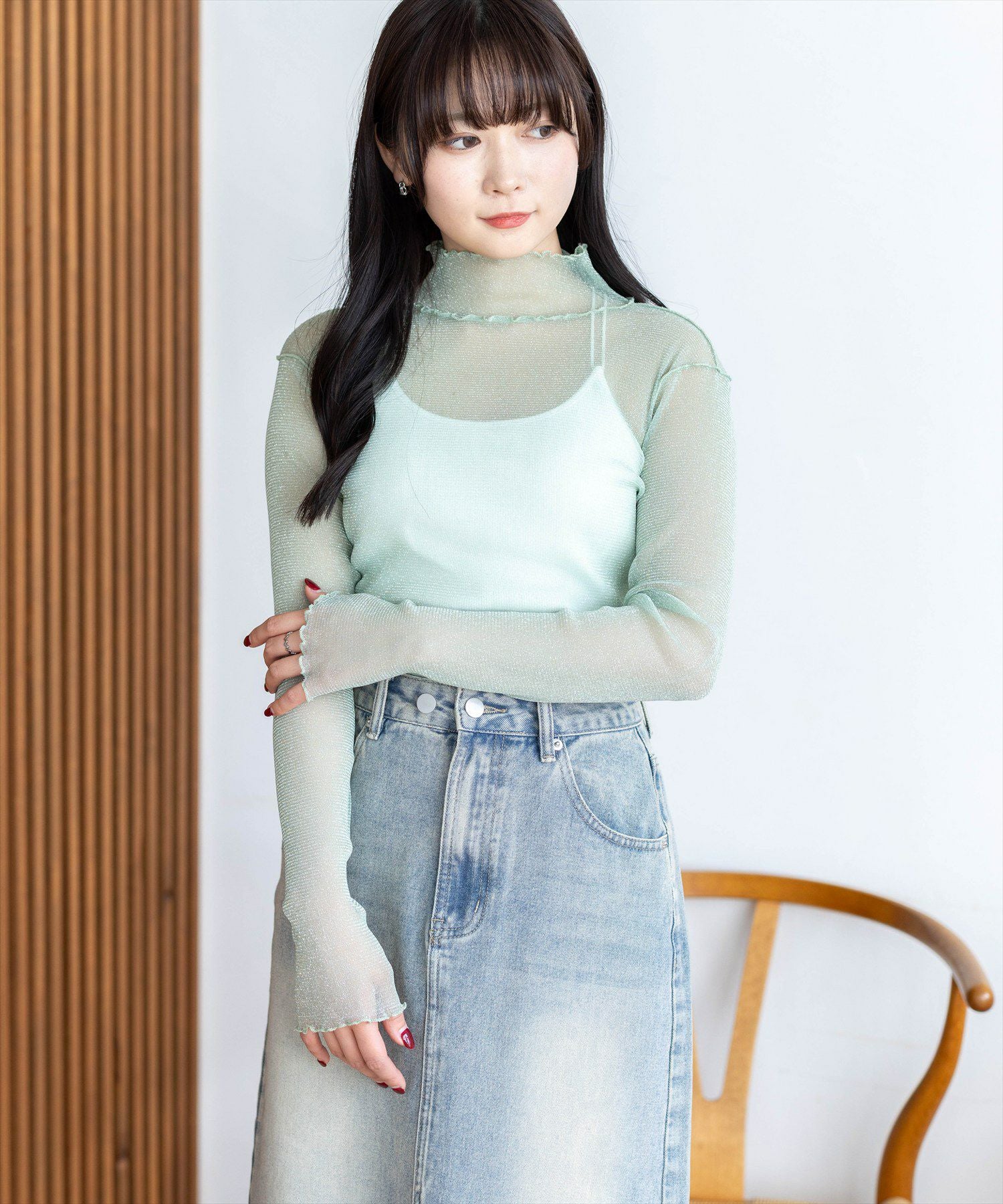 clear≪新色追加≫シアートップス（ラメ・柄）[CL8999] | レディース