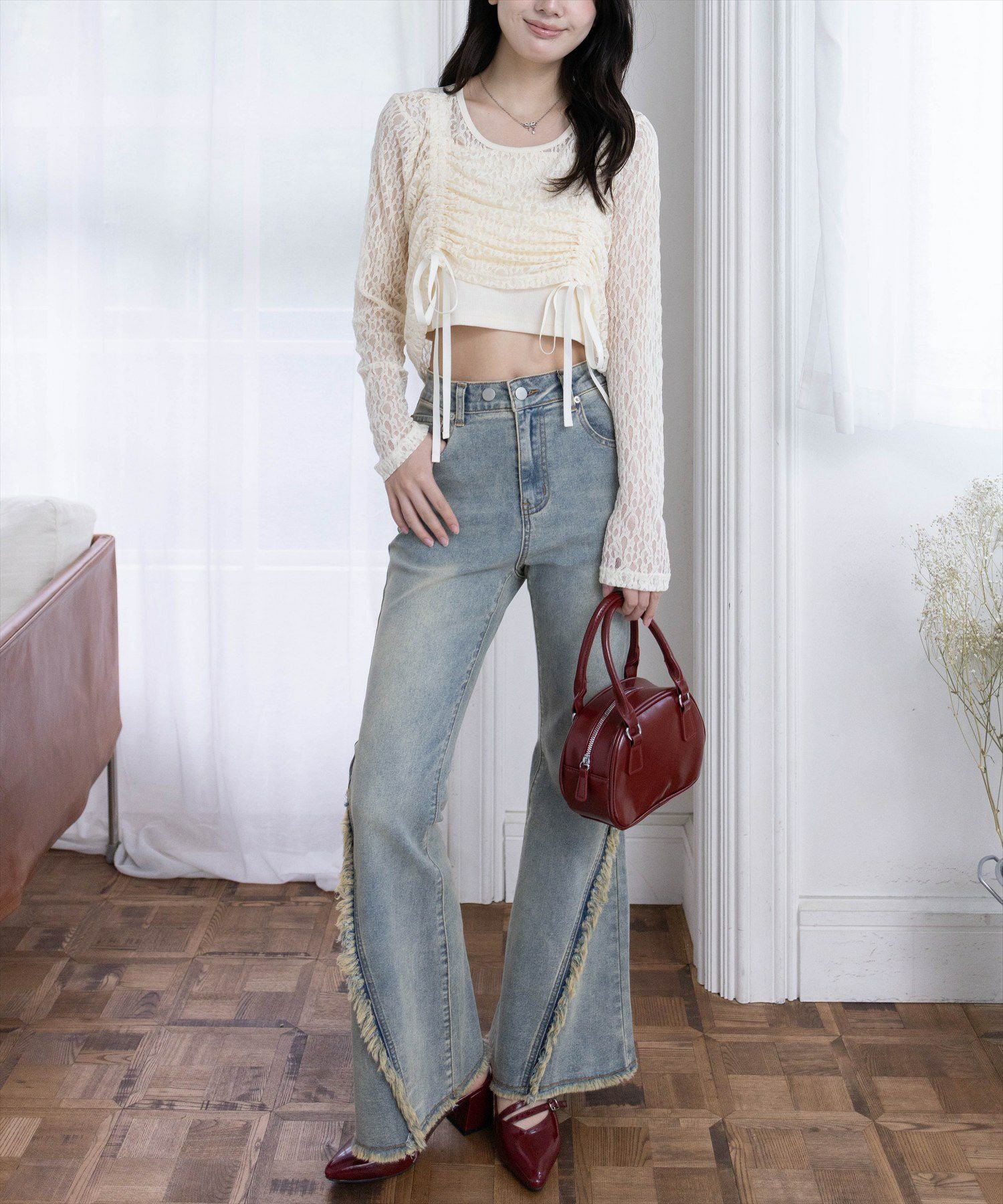 161cm/ライトベージュ着用