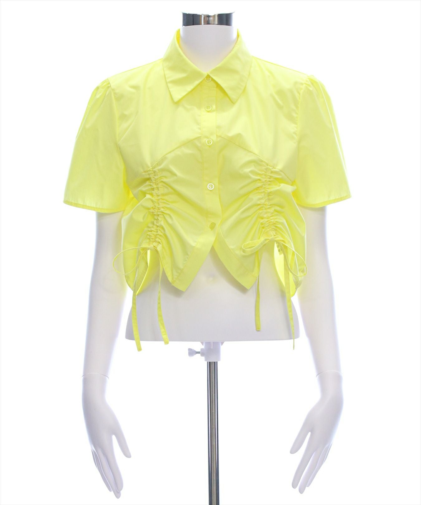 シャツ/ブラウス(半袖/袖なし) rosy monster crepe collar blouse ロングヨーク ハーフスリーブ/半袖 シャツ（シャツ/ブラウス）｜NOMINE