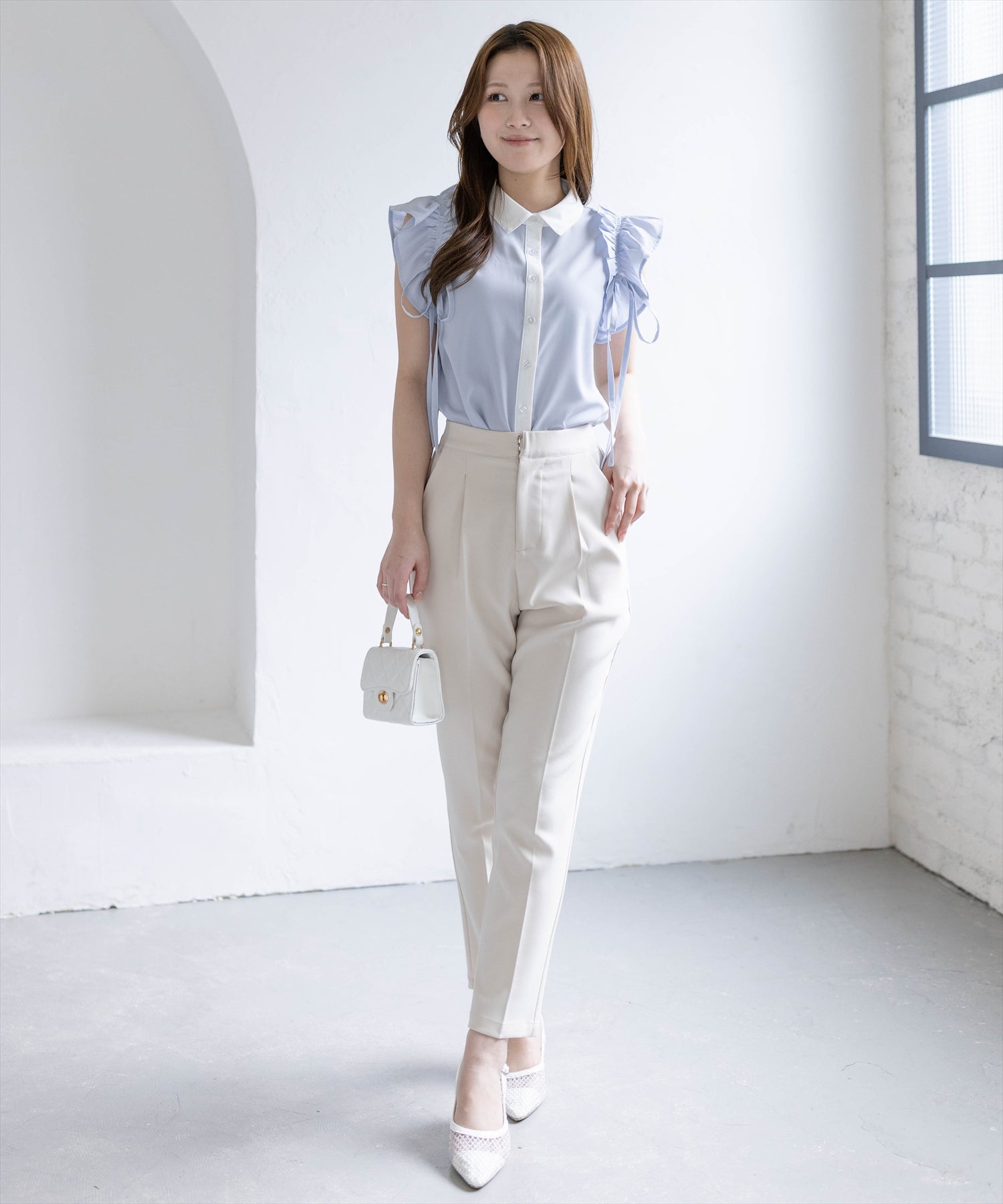 163cm/サックス着用