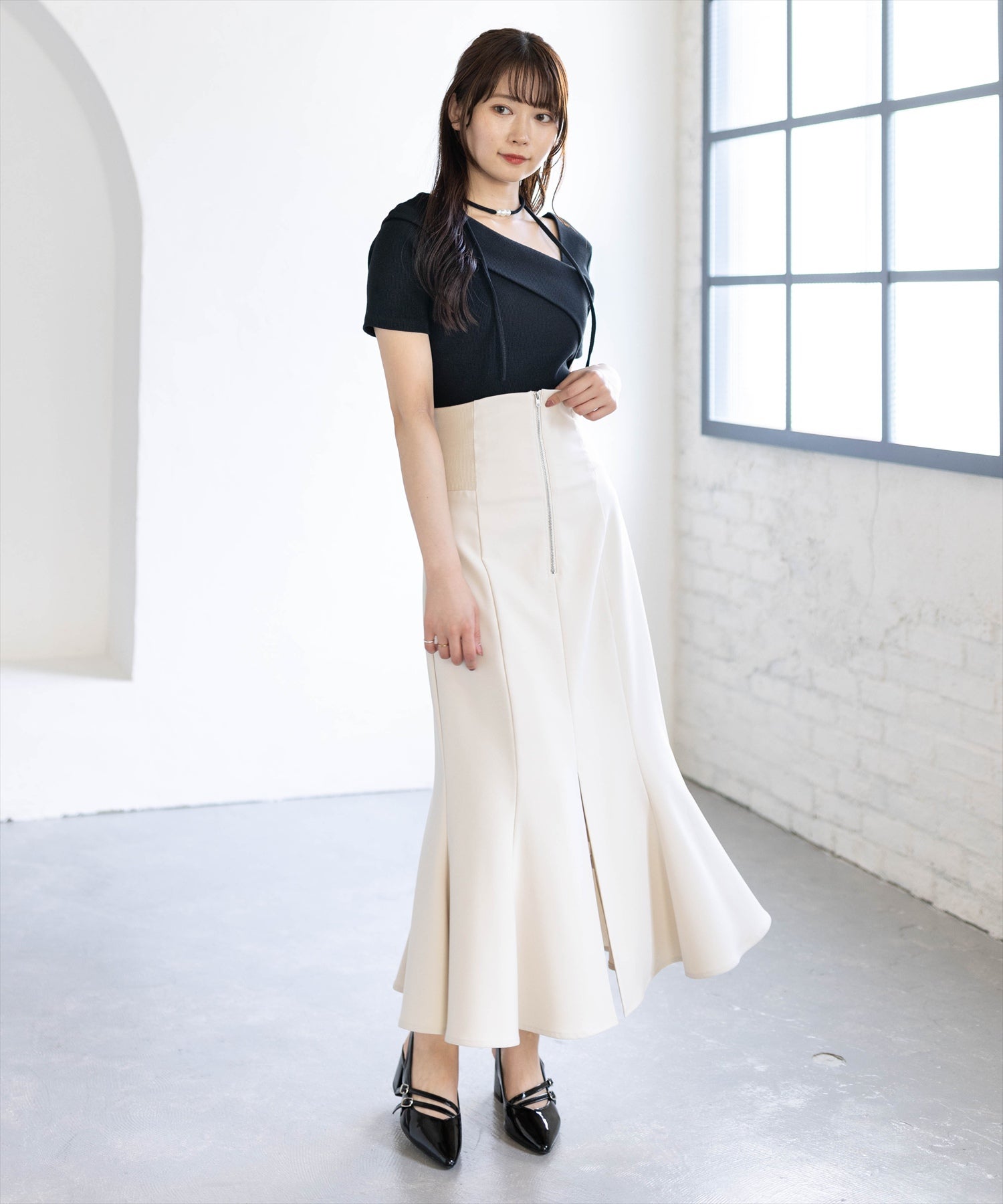 162cm/アイボリー Ｆ着用
