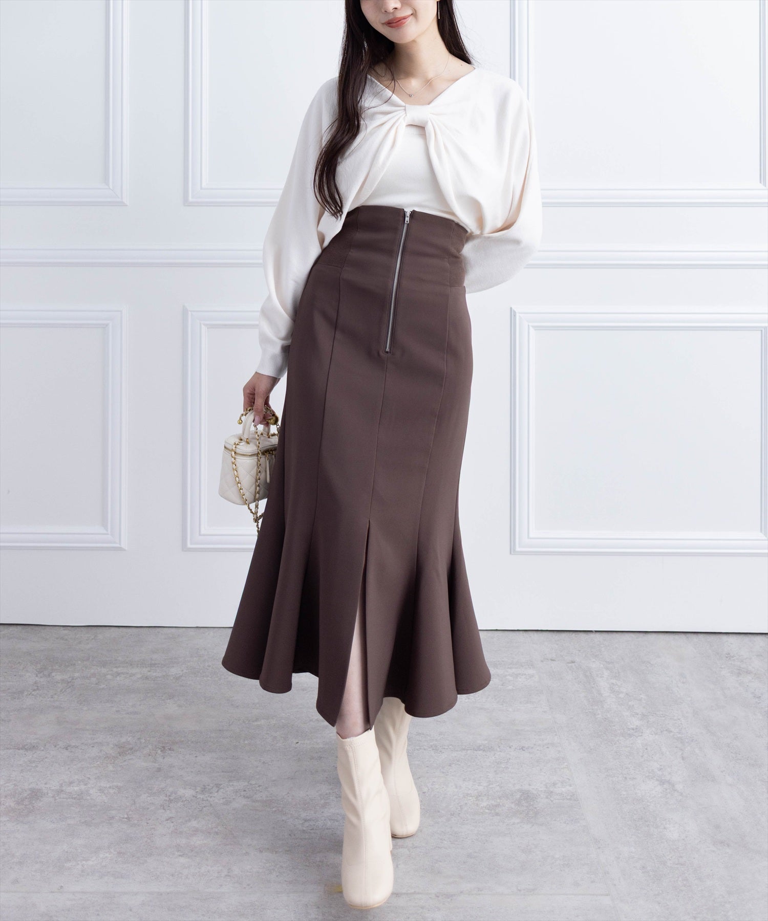 165cm/ブラウン F着用