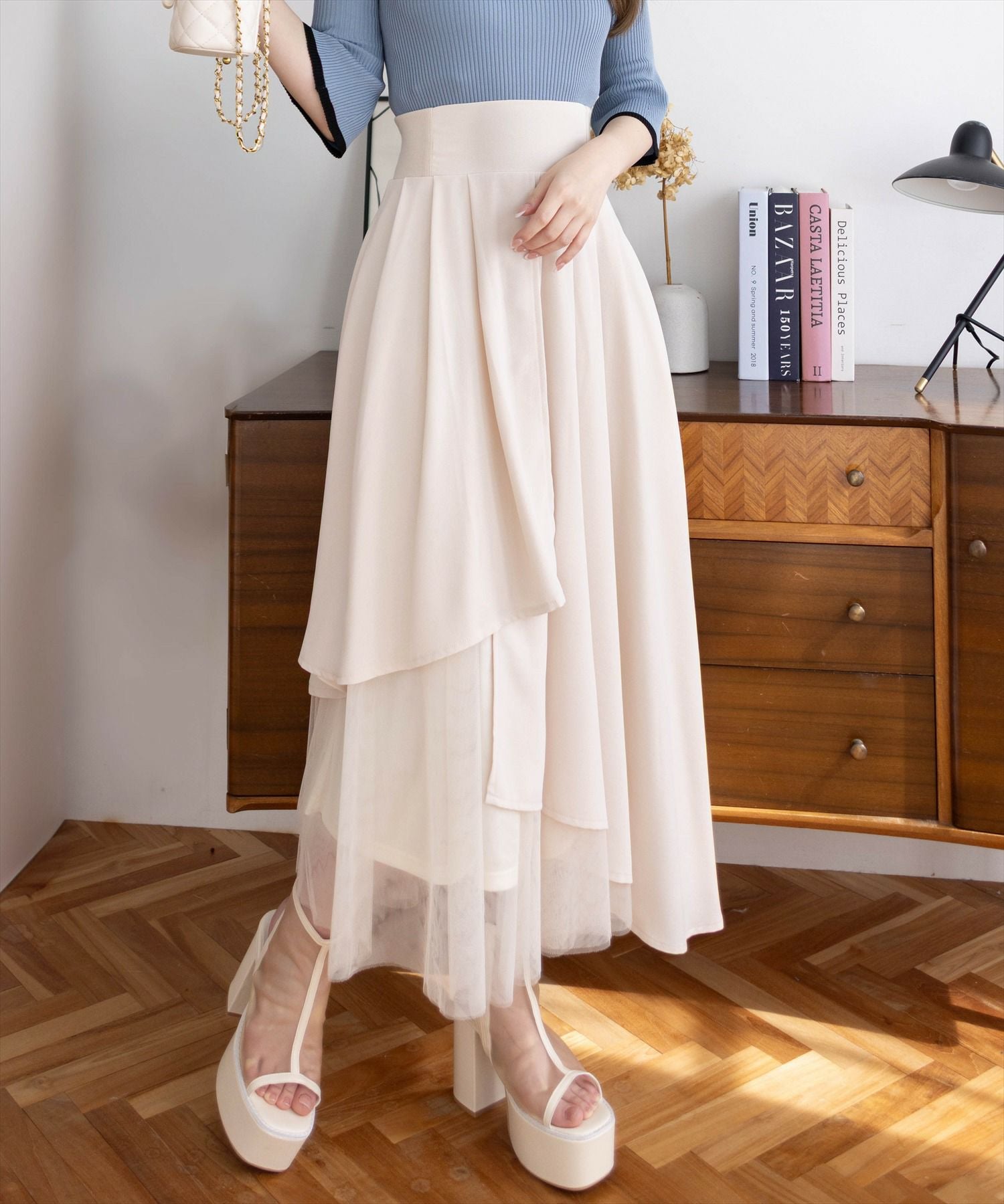PINKY＆DINNE　URBAN PRECIOUS アシンメトリースカート PINKY&DIANNE｜[URBAN PRECIOUS] アシンメトリーベンツスカート