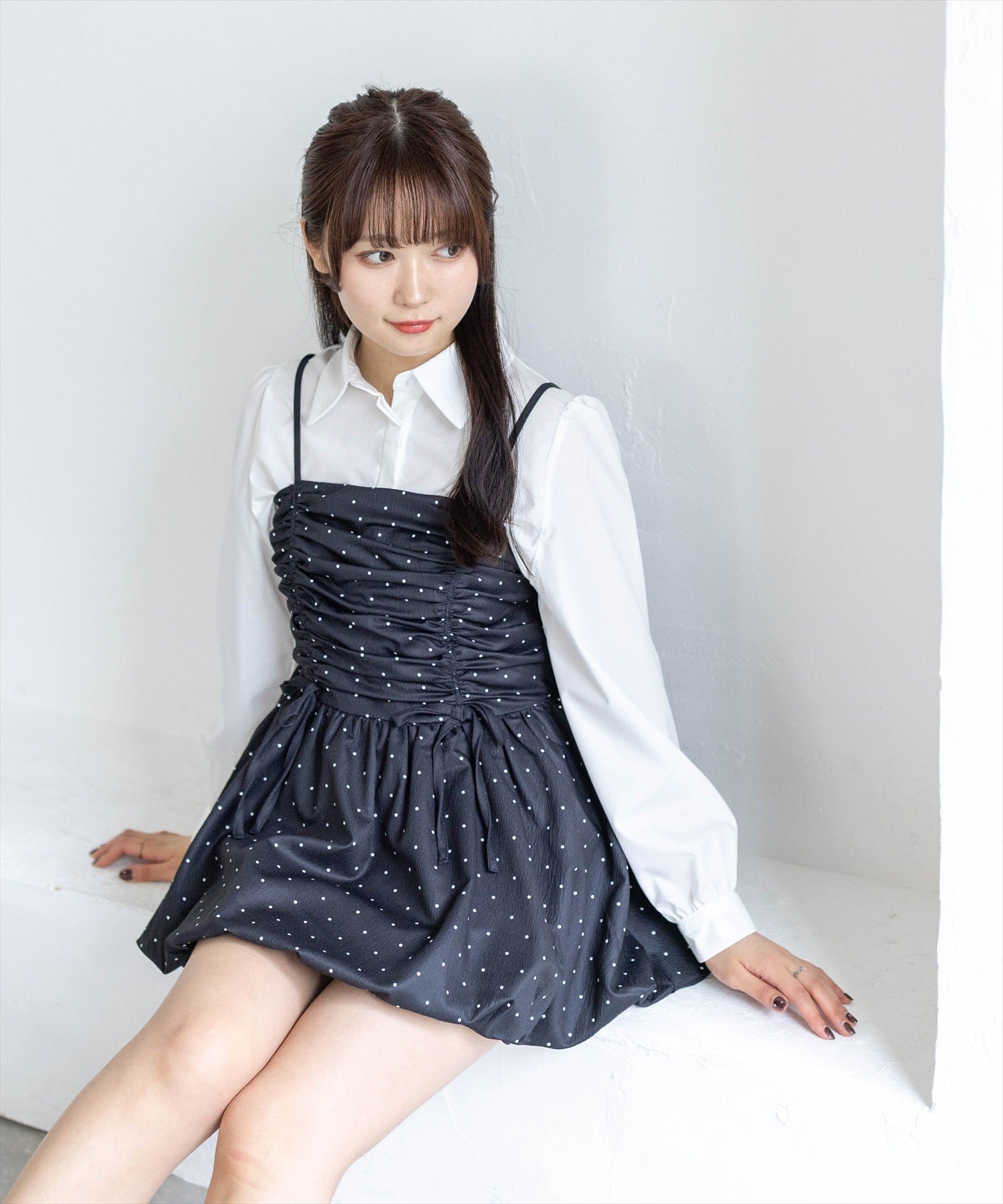 162cm/イエロー着用