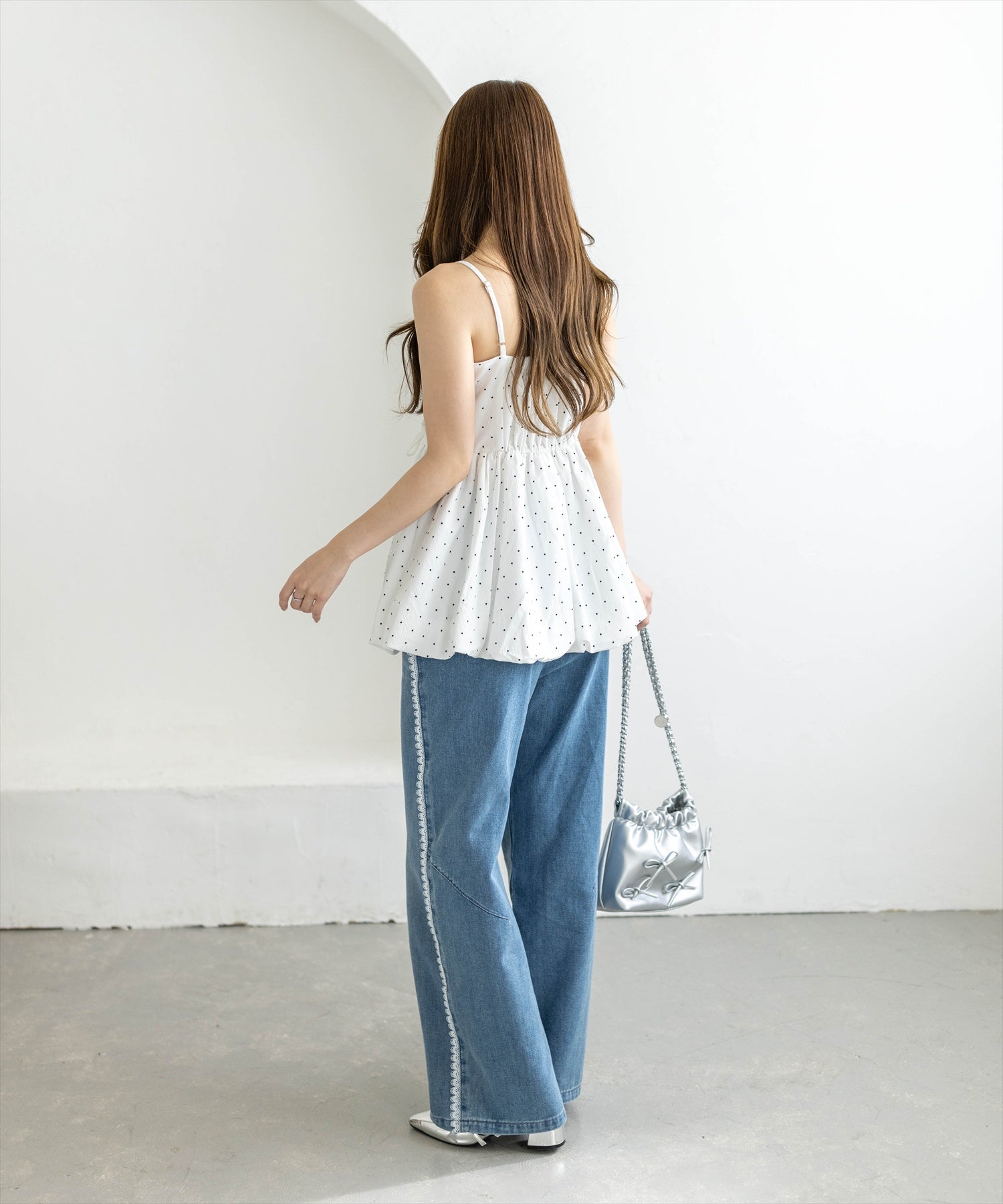 162cm/ブラックドット着用