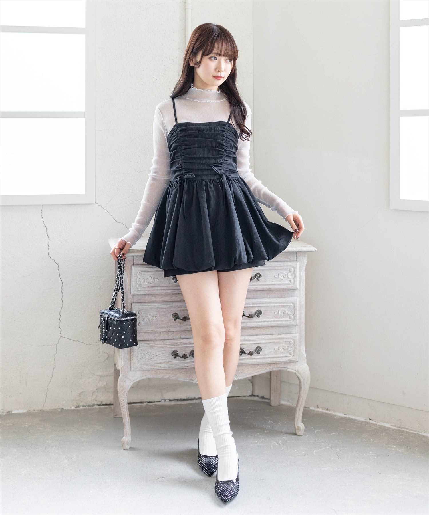 162cm/ブラック着用
