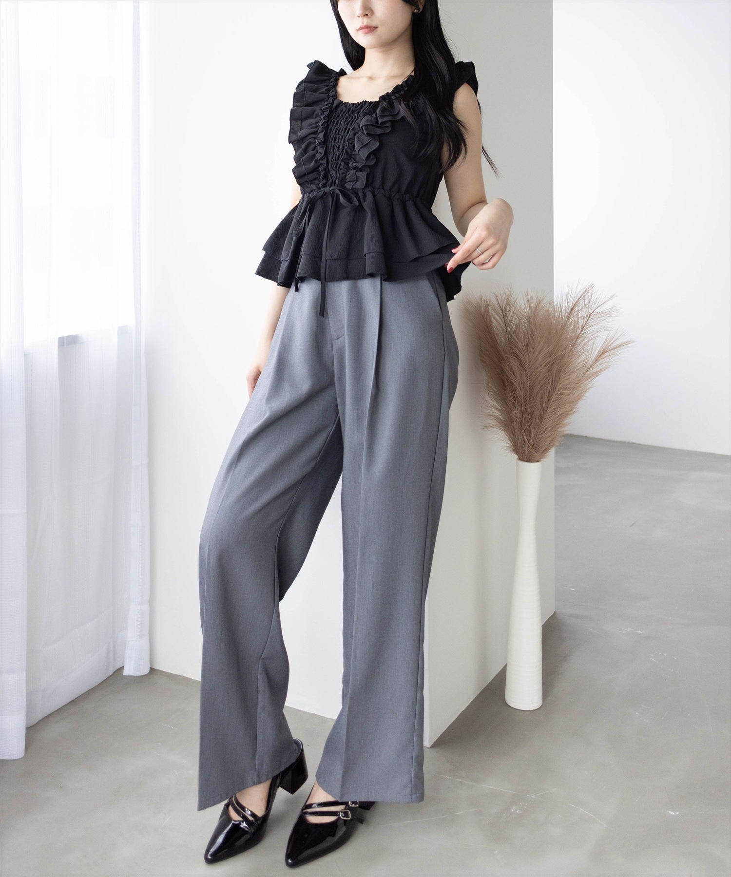 162cm/ブラック着用