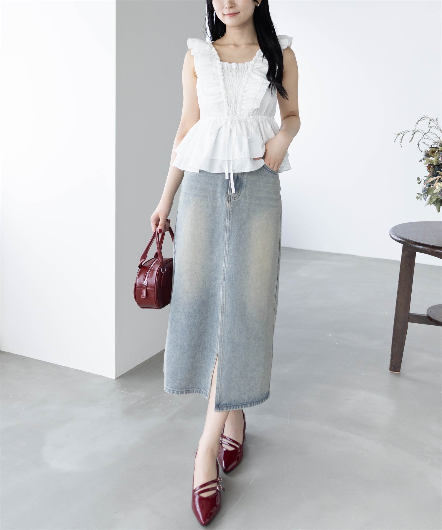 162cm/オフホワイト着用