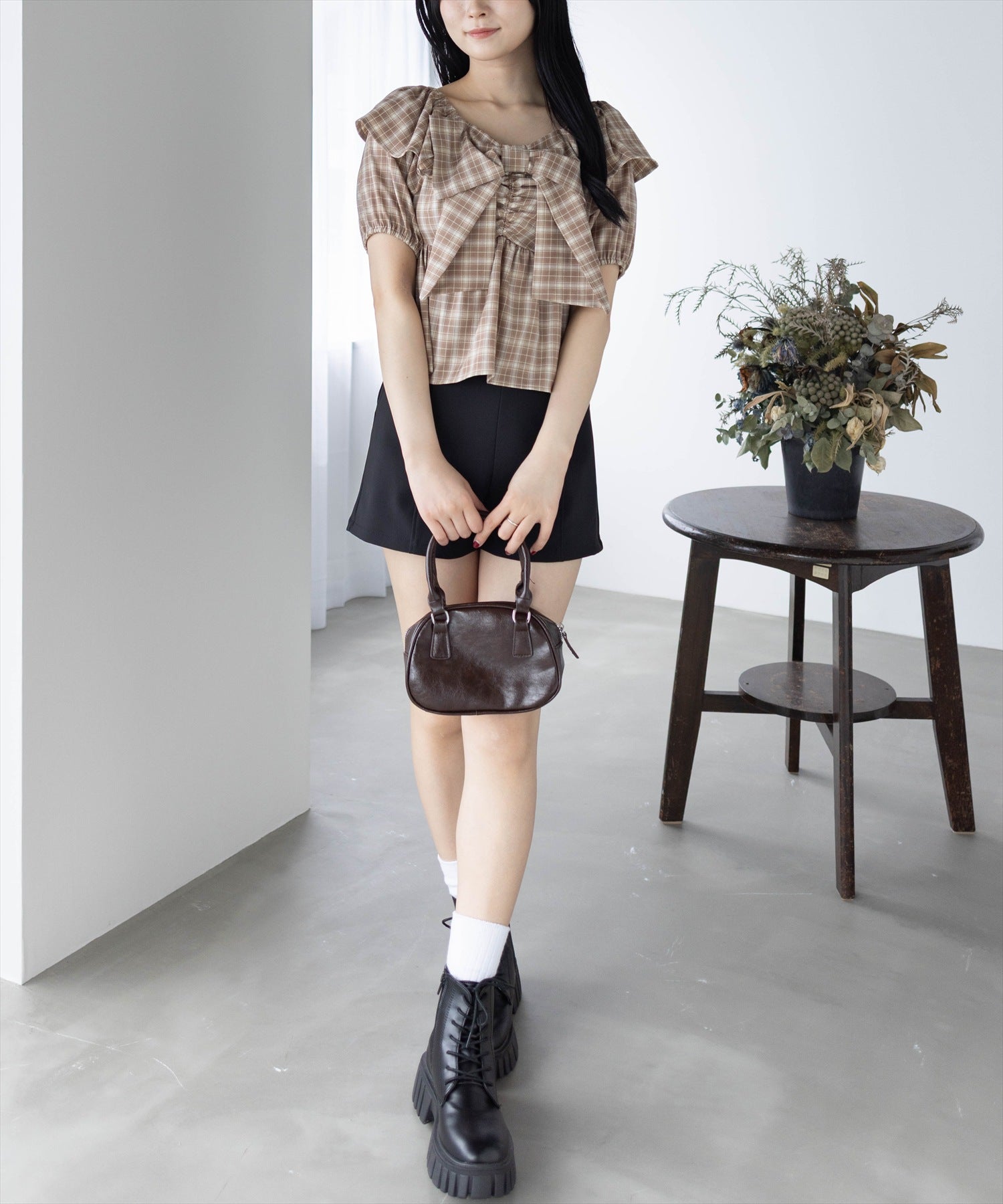162cm/ベージュ着用