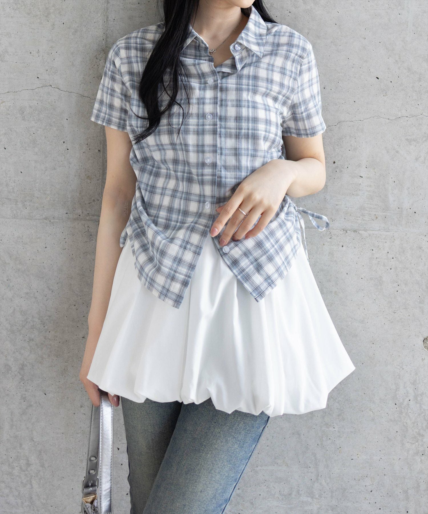 162cm/サックス着用