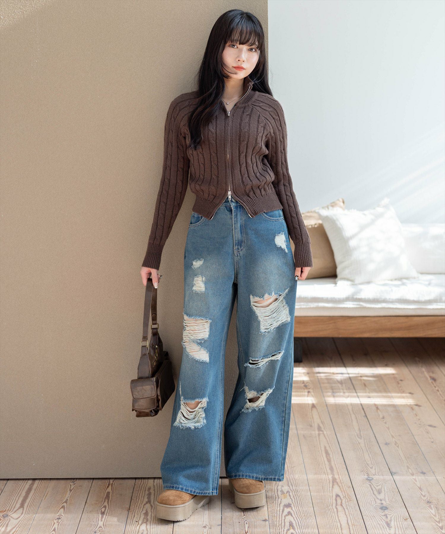 162cm/ブルー着用