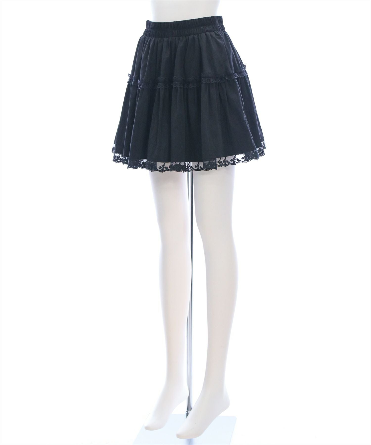 美品cccmalie シーマリー(38)黒 フレアミニスカート cccmalie / シーマリー | フレア ミニスカート 38 ブラック レディース