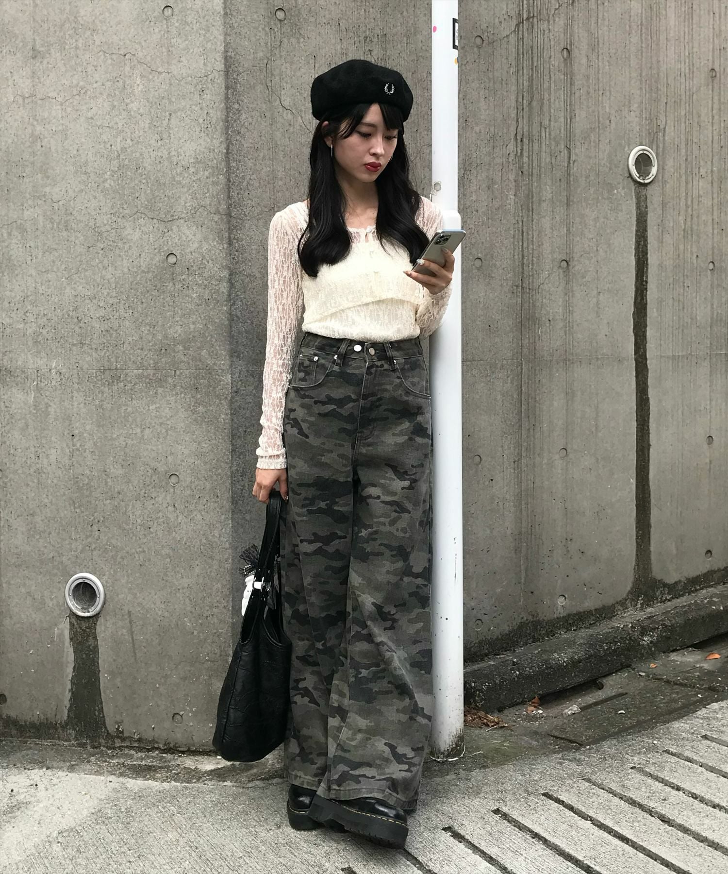 158㎝/カーキ着用