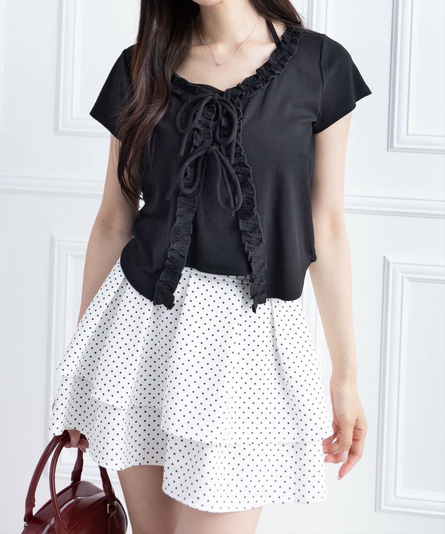 clear インナー付きフリルカットソートップス[CL9403] | レディース