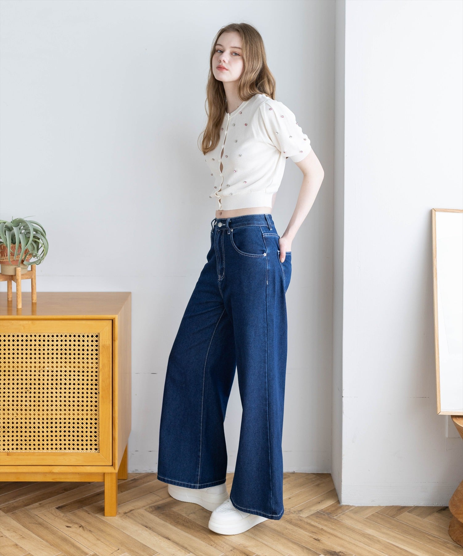 165cm/ブラック M着用