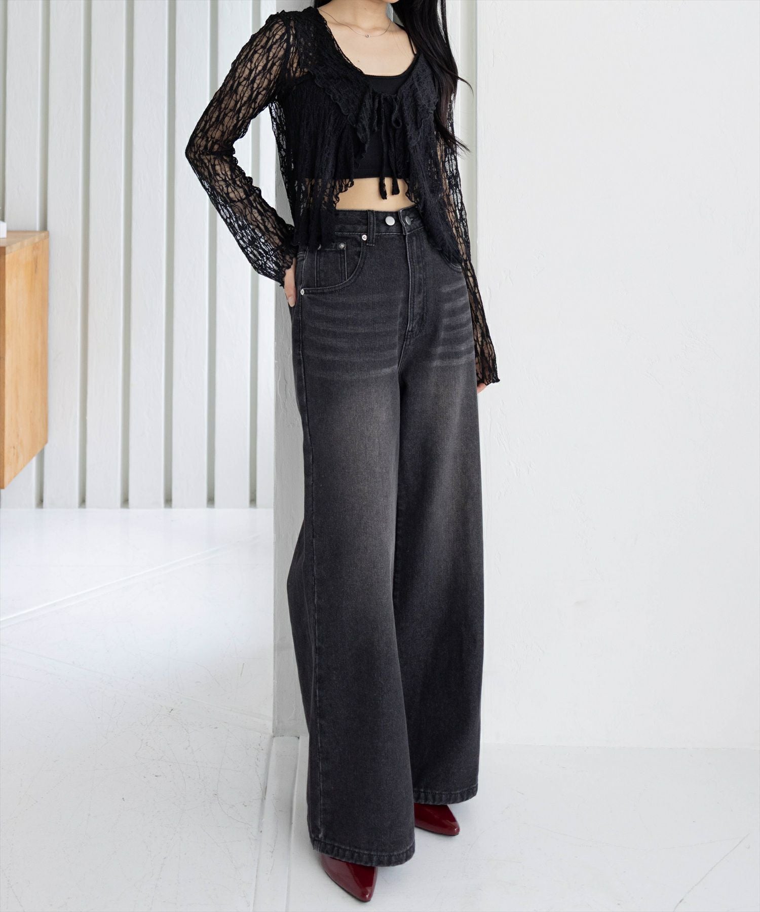 162cm/ブラック着用