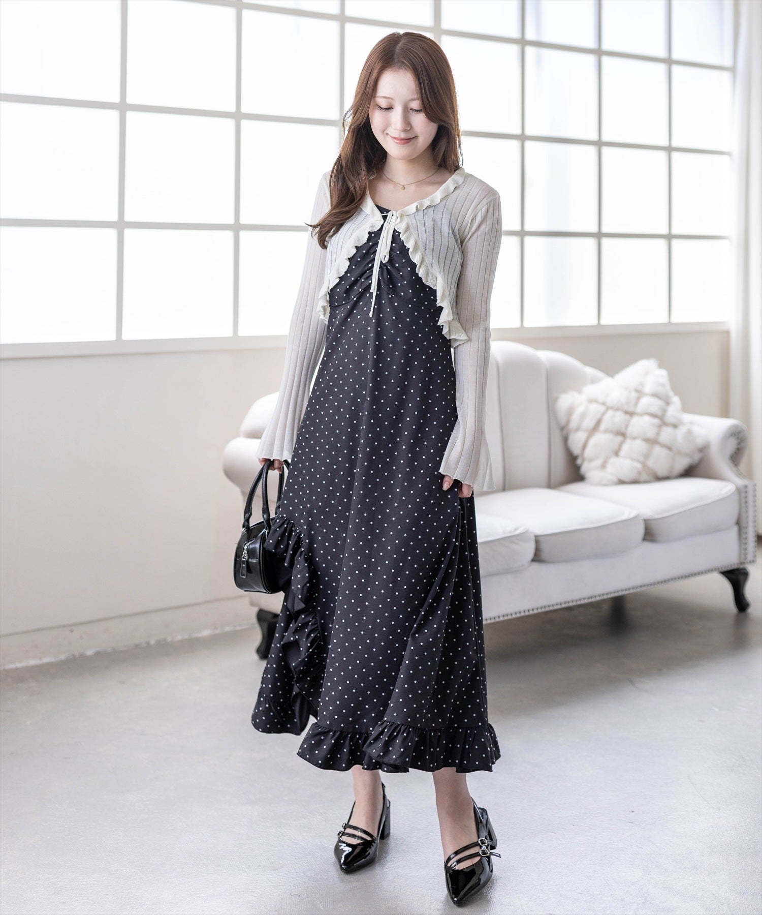 163cm/アイボリー2着用