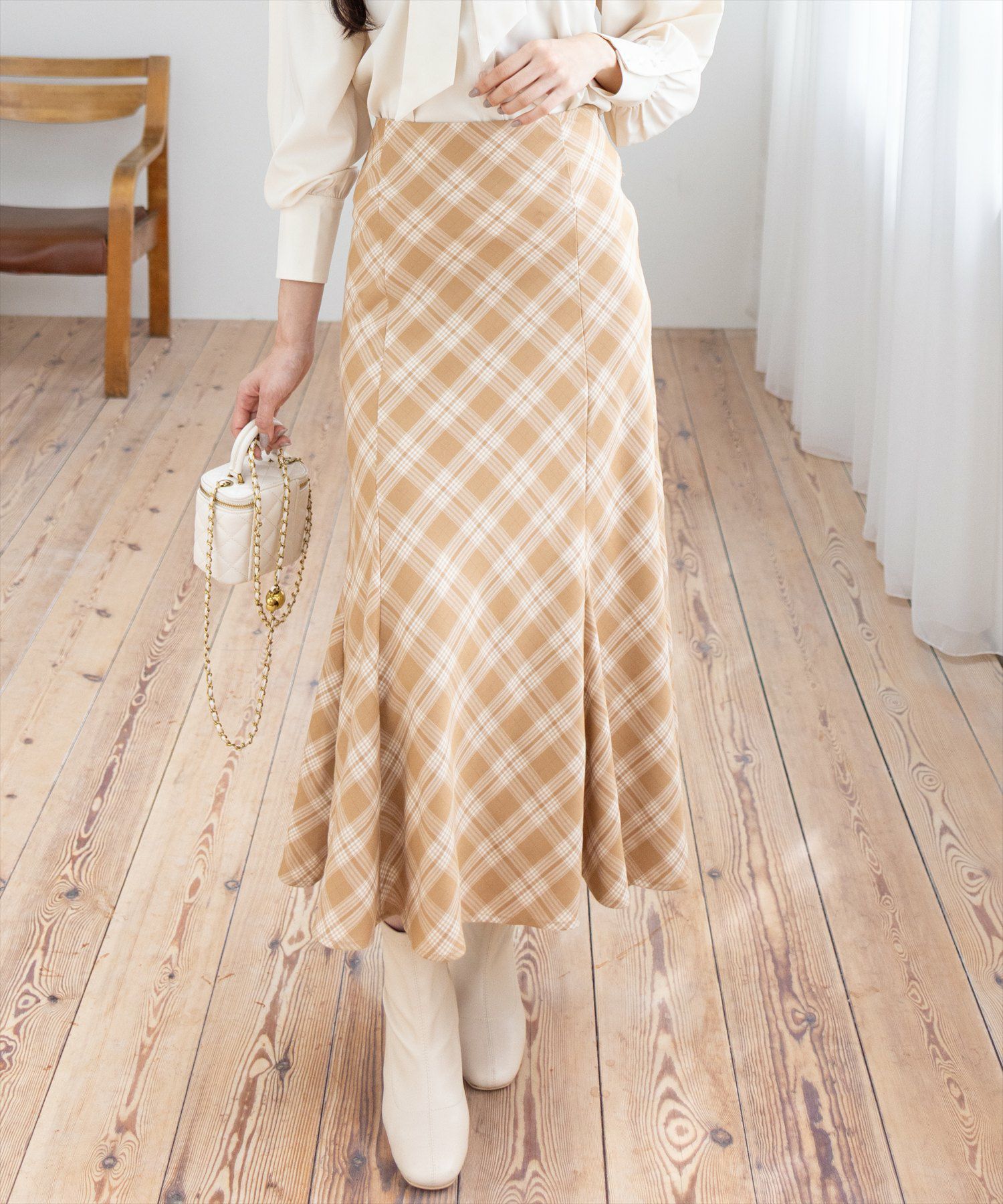 CLEAR BASIC≪再入荷≫バックレースアップチェック柄マーメイド