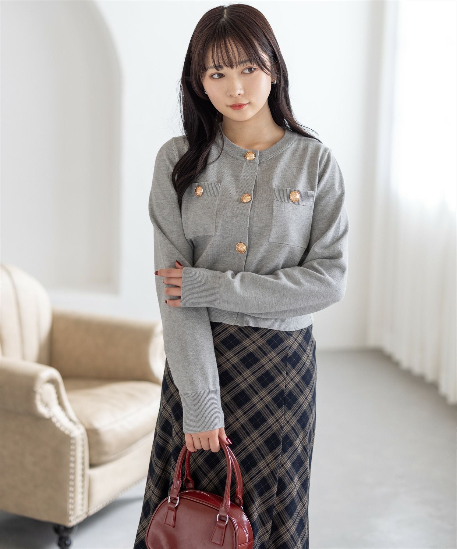 CLEAR BASIC≪再入荷≫バックレースアップチェック柄マーメイド