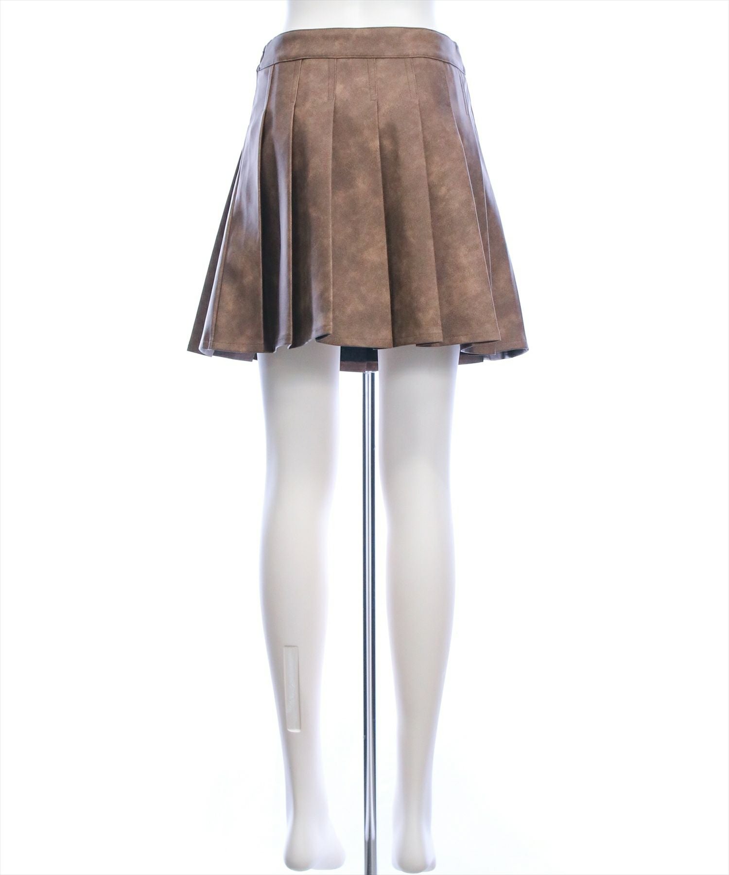 clear アンティークレザープリーツミニスカート(セット可)[CL9364
