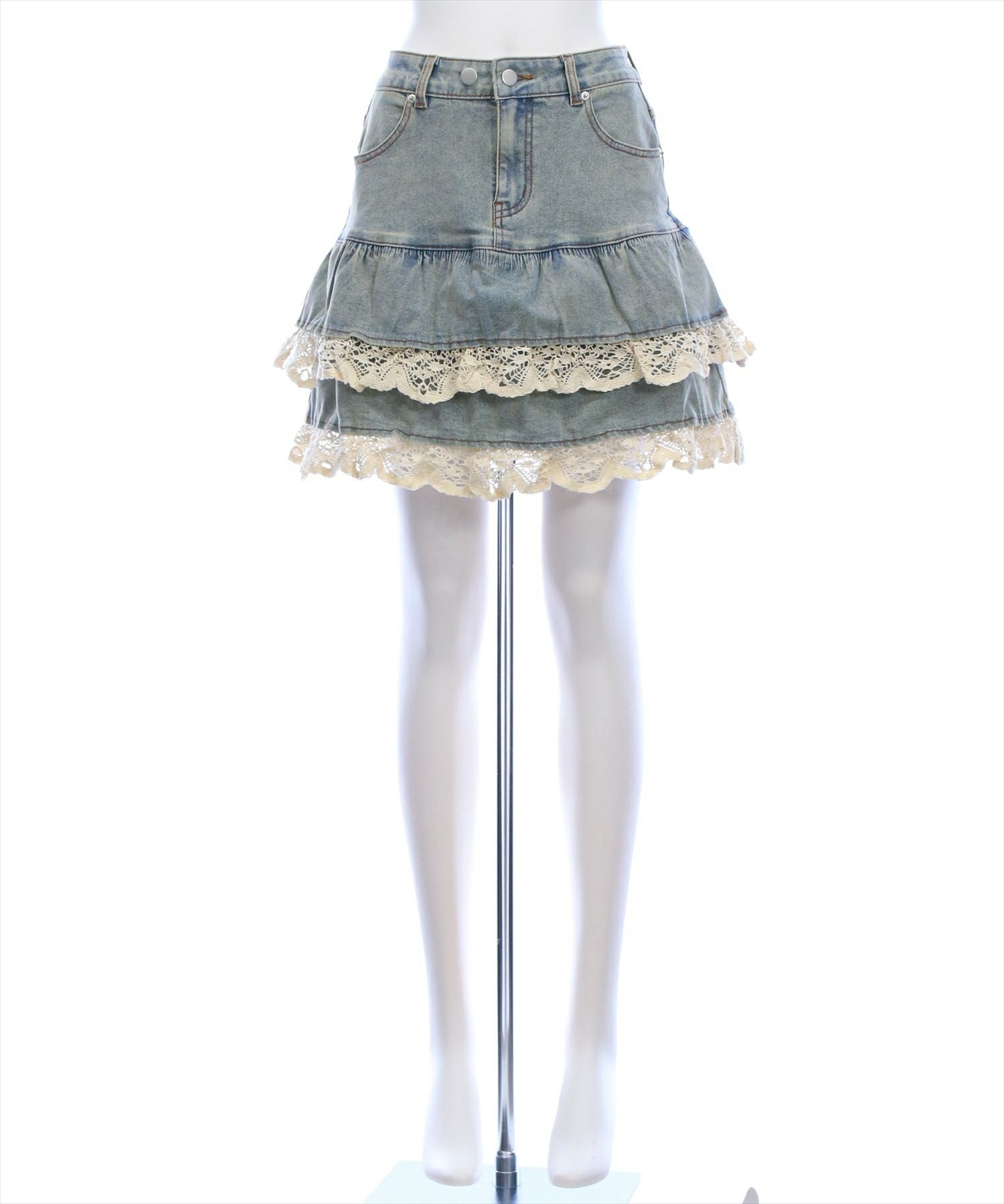 clear デニムティアードミニスカート[CL9367] | レディース