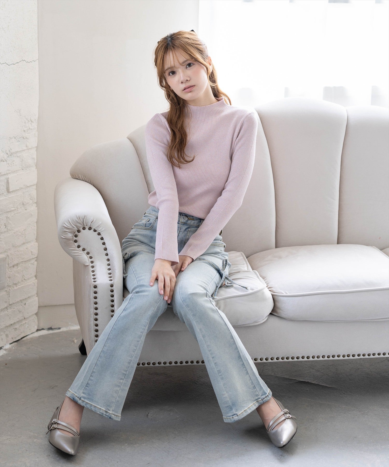 161cm/ピンクベージュ着用