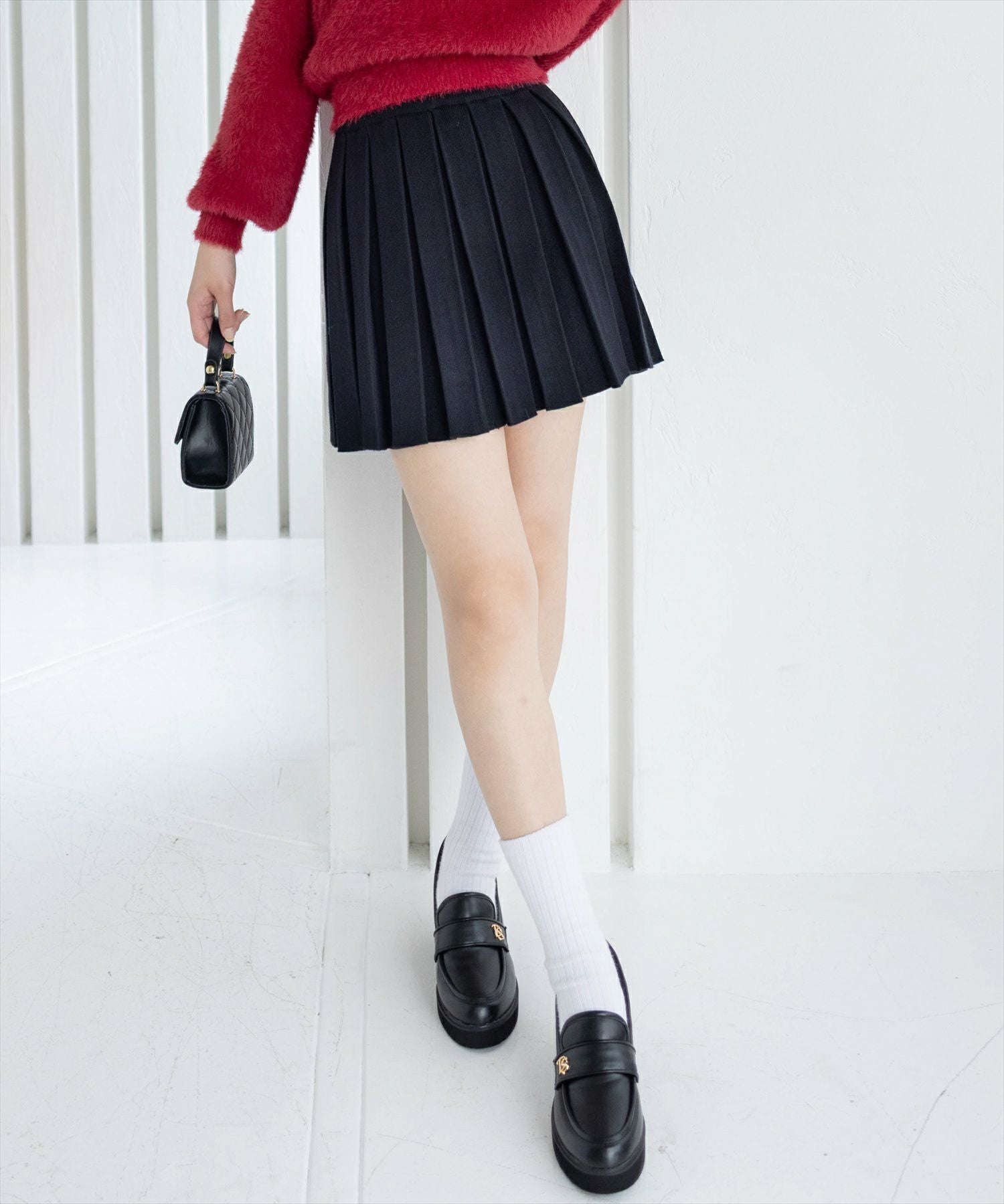 clear ニットプリーツミニスカート(セット可)[CL9312] | レディース