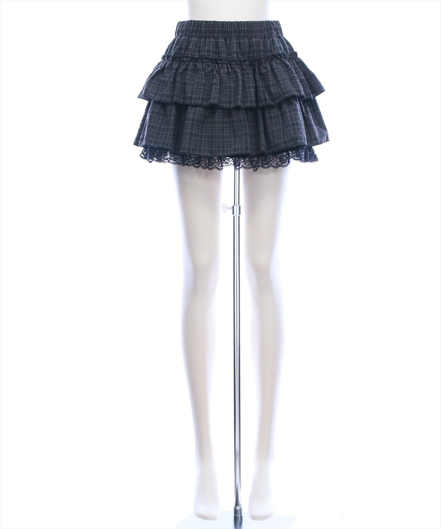 clear≪再入荷≫裾レースフリルティアードミニスカート[CL9465