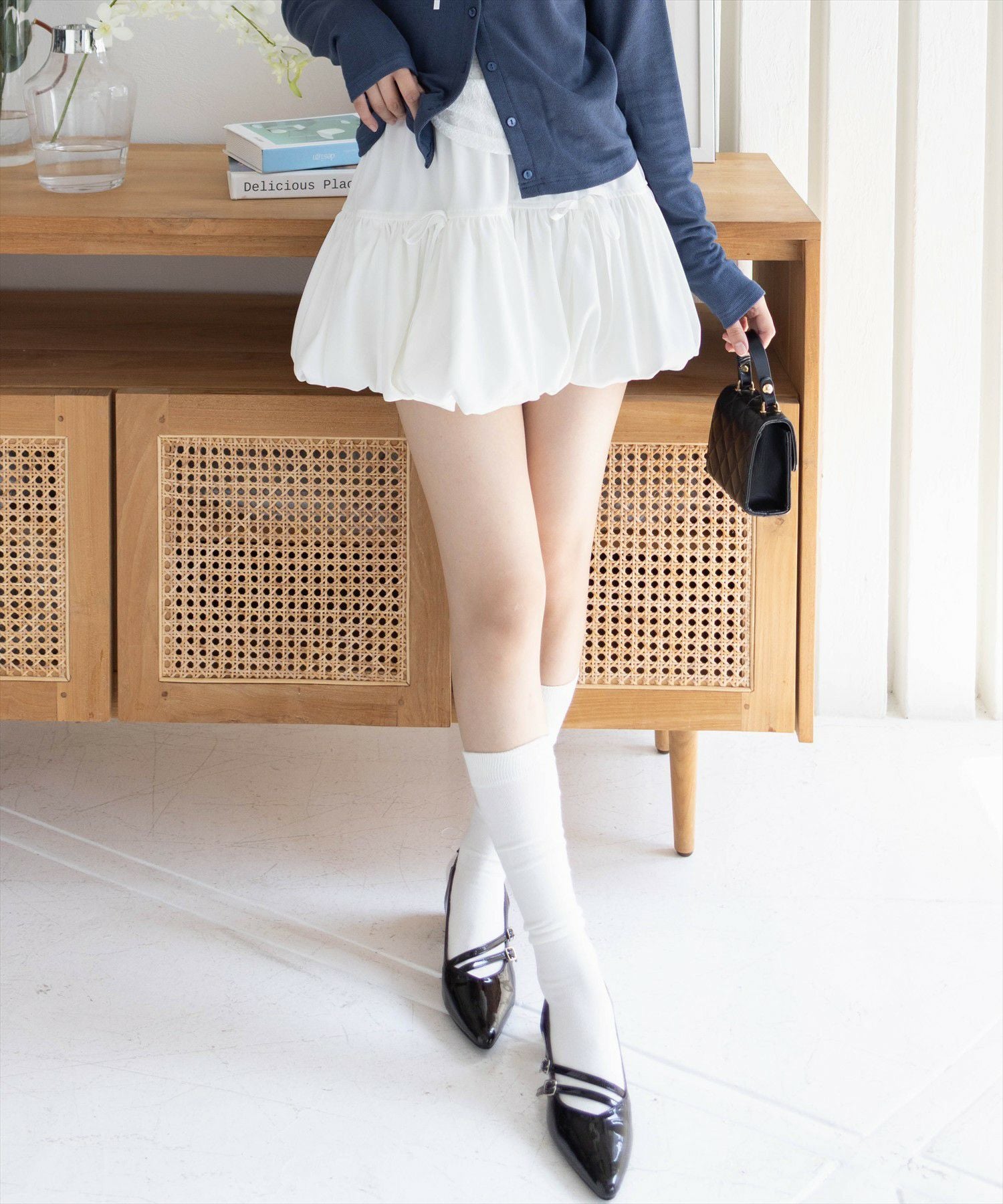 clear フロントリボンバルーンミニスカート[CL9459] | レディース