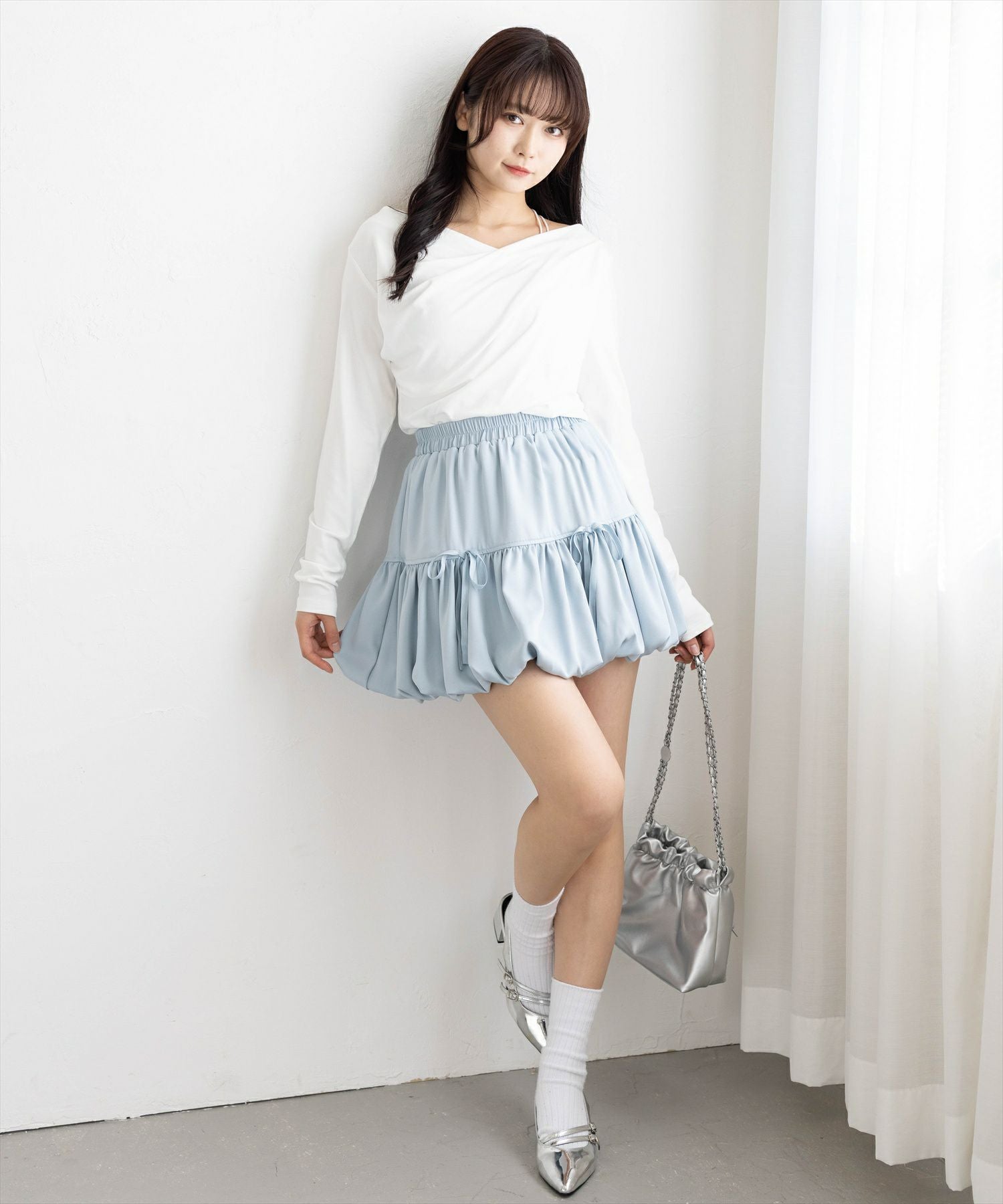 162cm/サックス着用