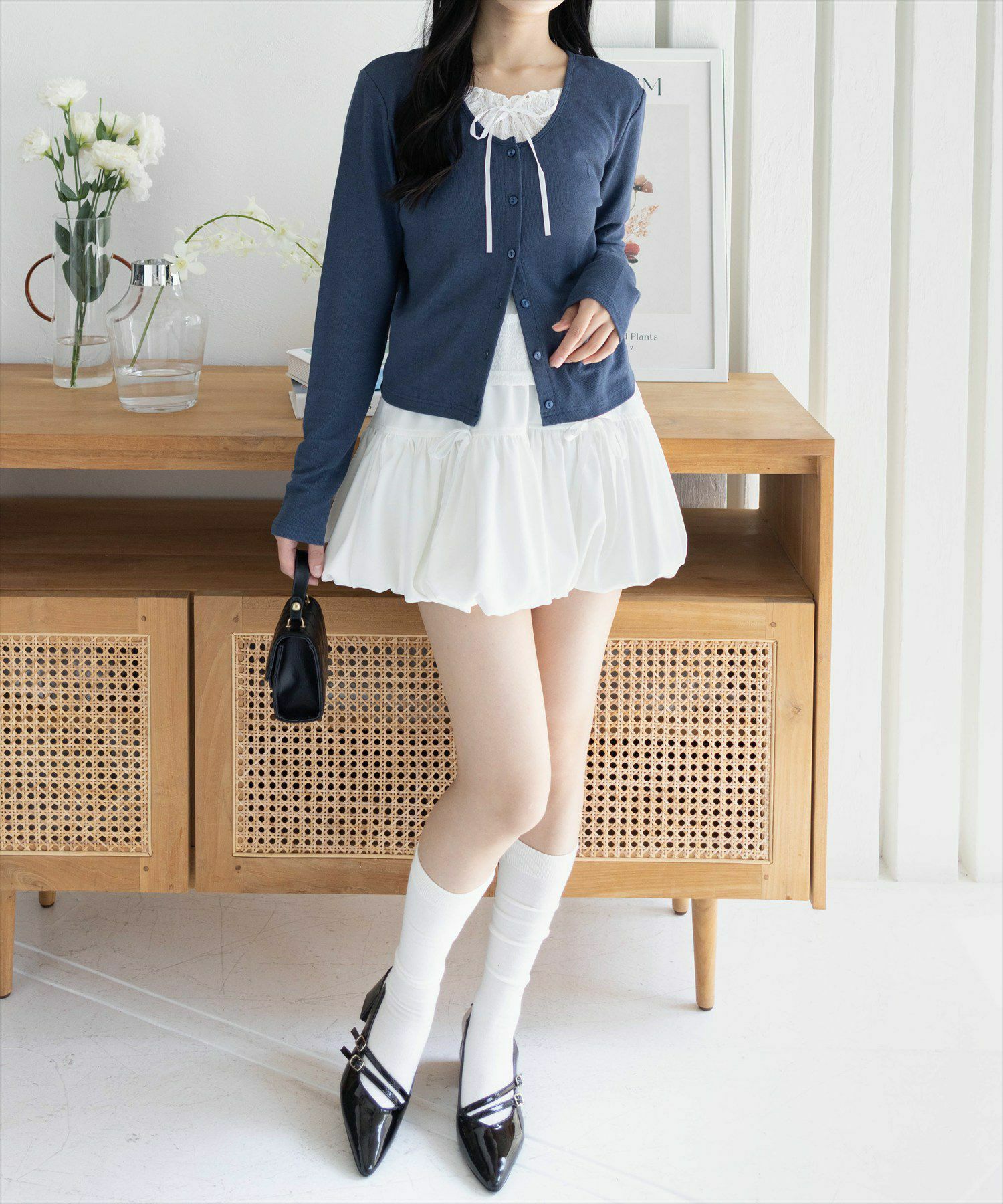 clear≪再入荷≫フロントリボンバルーンミニスカート[CL9459
