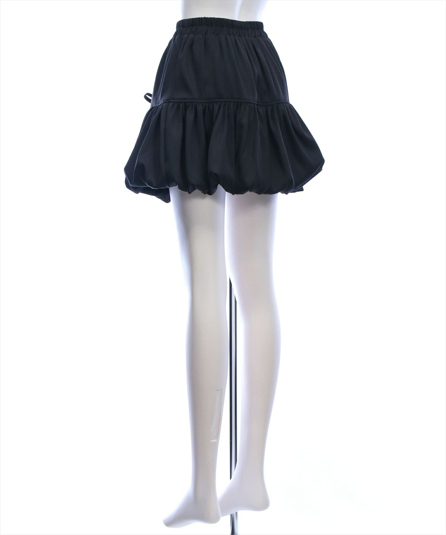 lig. リグドット　cloud skirt スカート　ブラック　ミニスカート clear≪再入荷≫フロントリボンバルーンミニスカート[CL9459