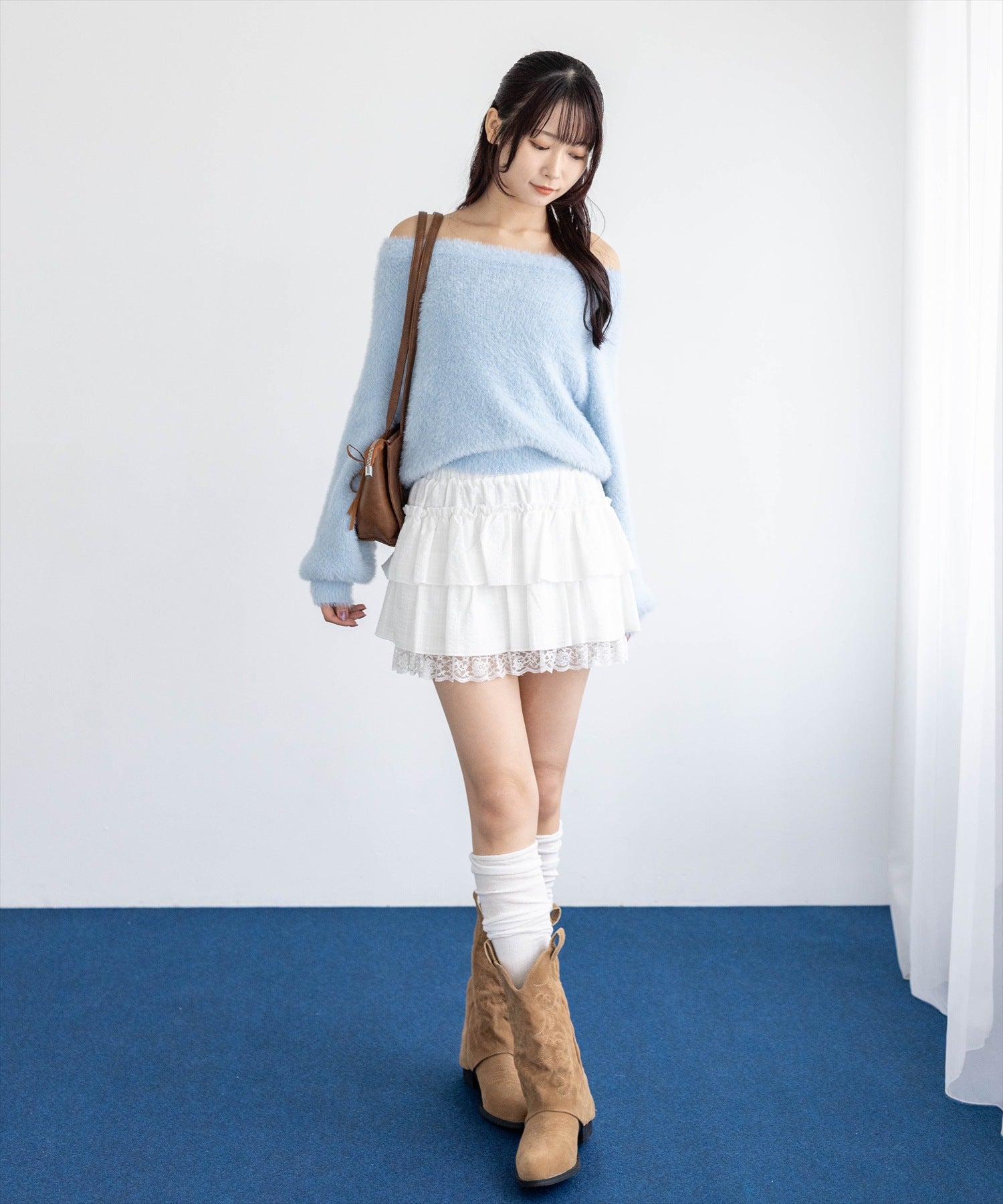 162cm/サックス着用
